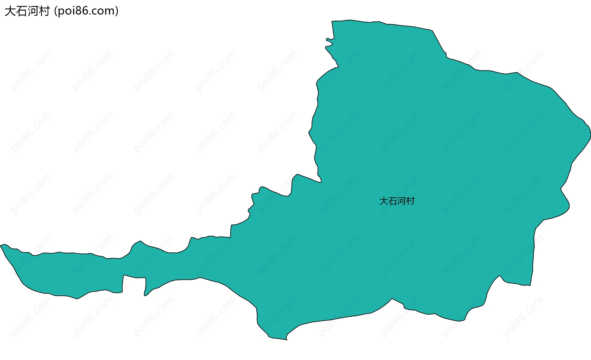 大石河村边界地图