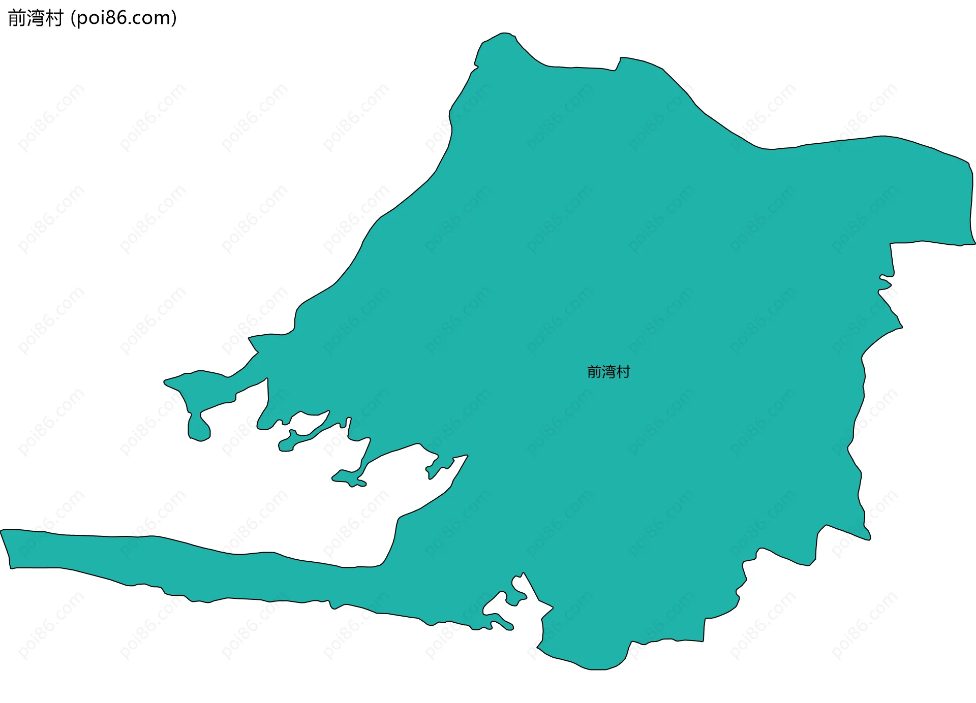 前湾村边界地图