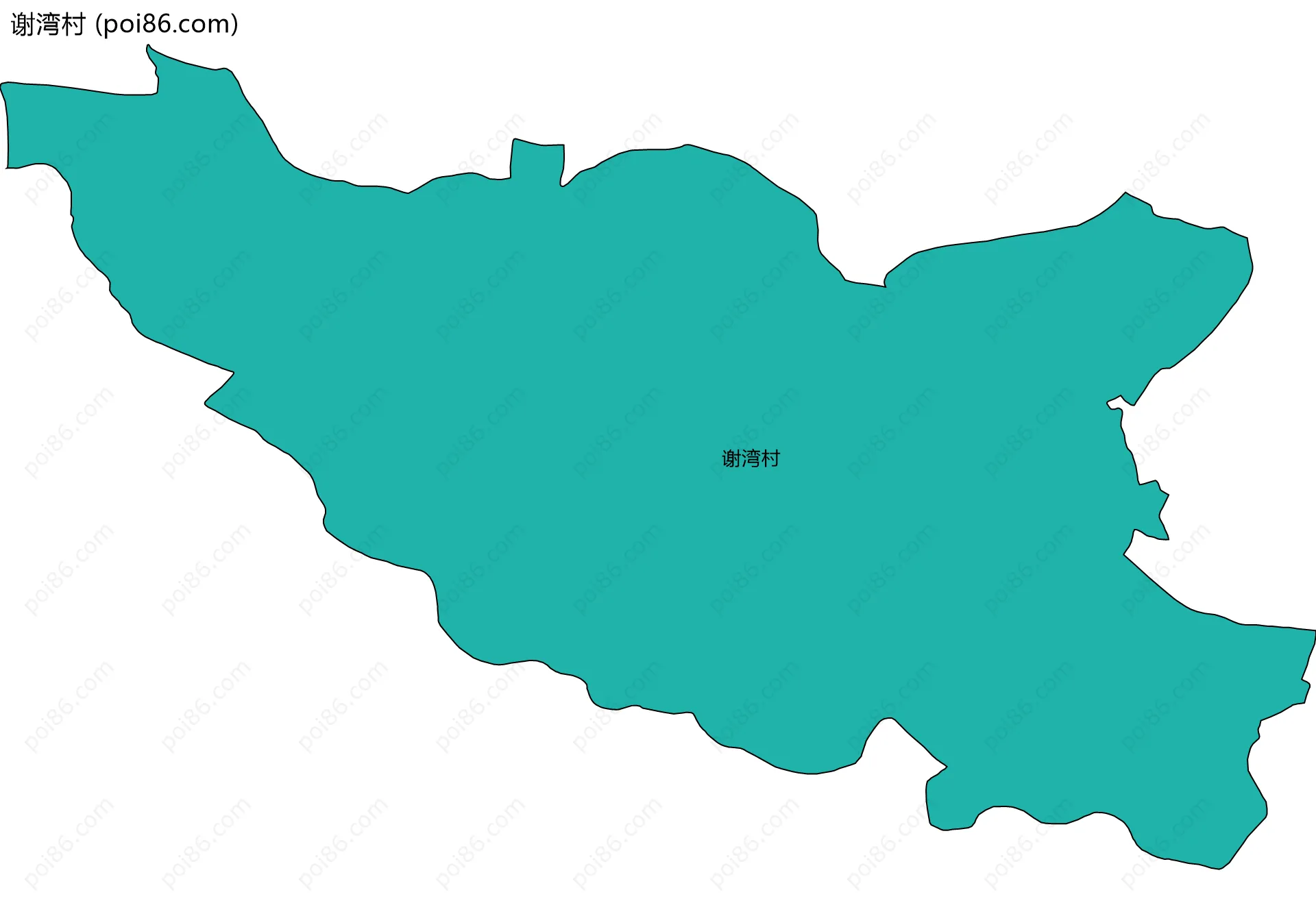 谢湾村边界地图