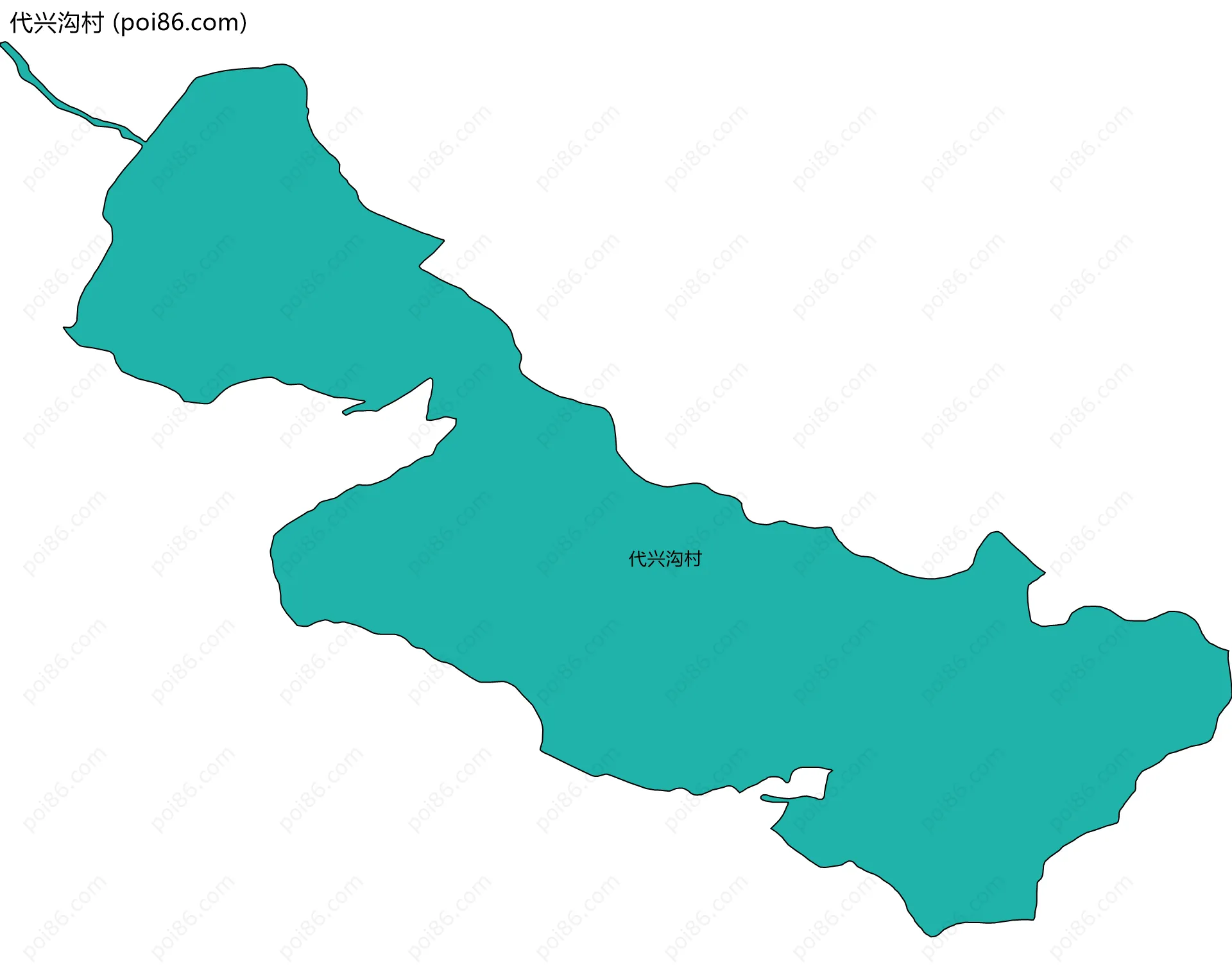 代兴沟村边界地图