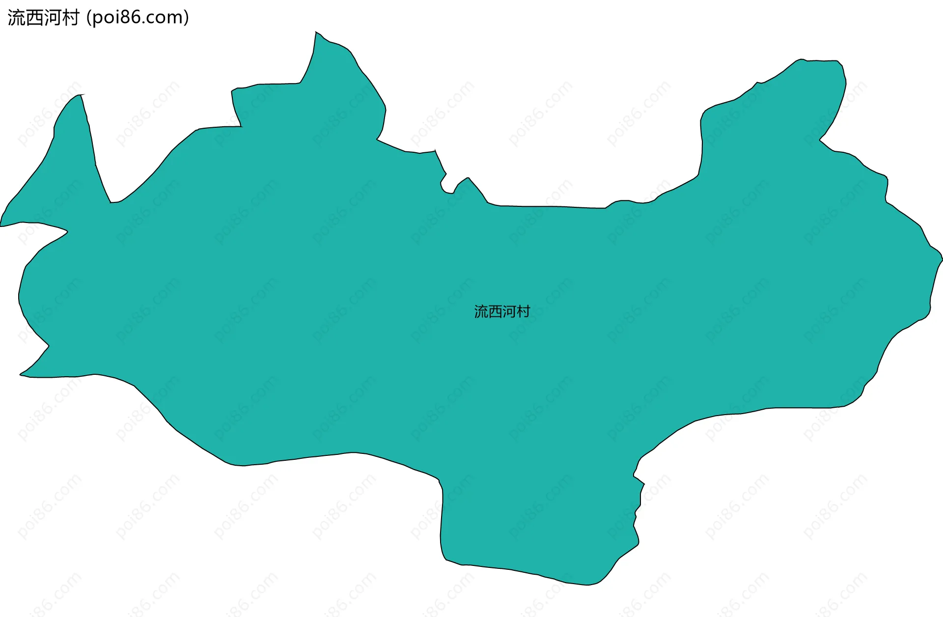 流西河村边界地图