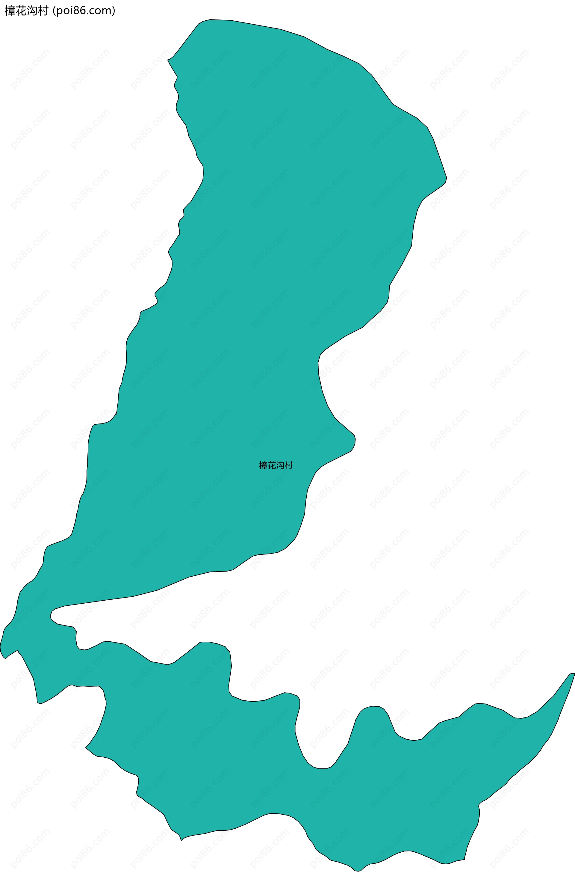 樟花沟村边界地图