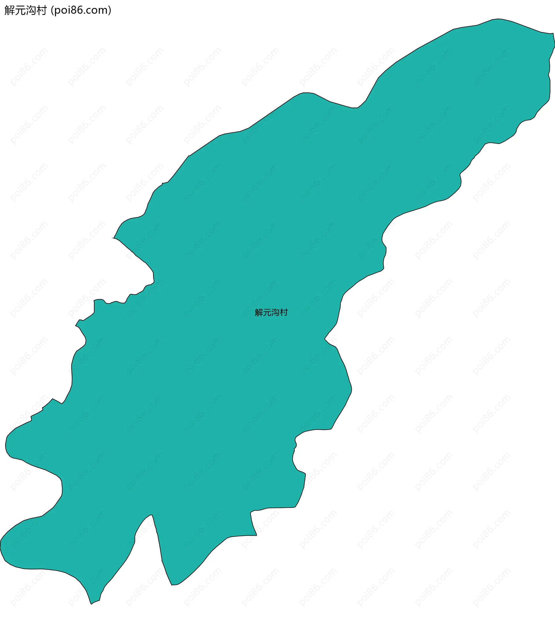 解元沟村边界地图