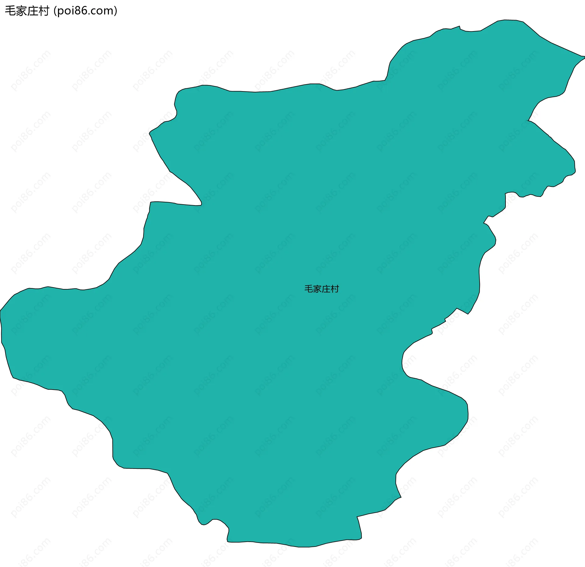 毛家庄村边界地图