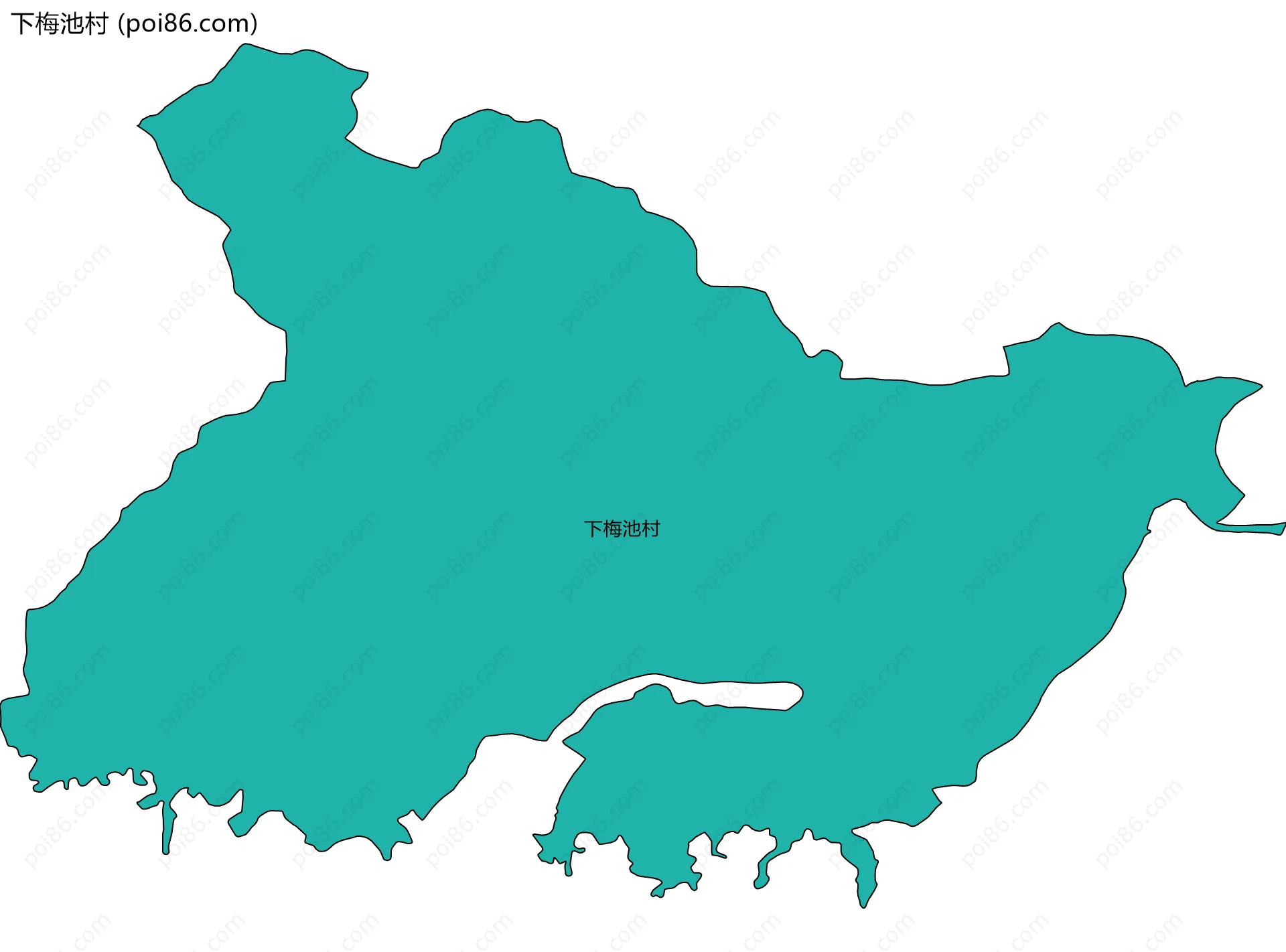下梅池村边界地图