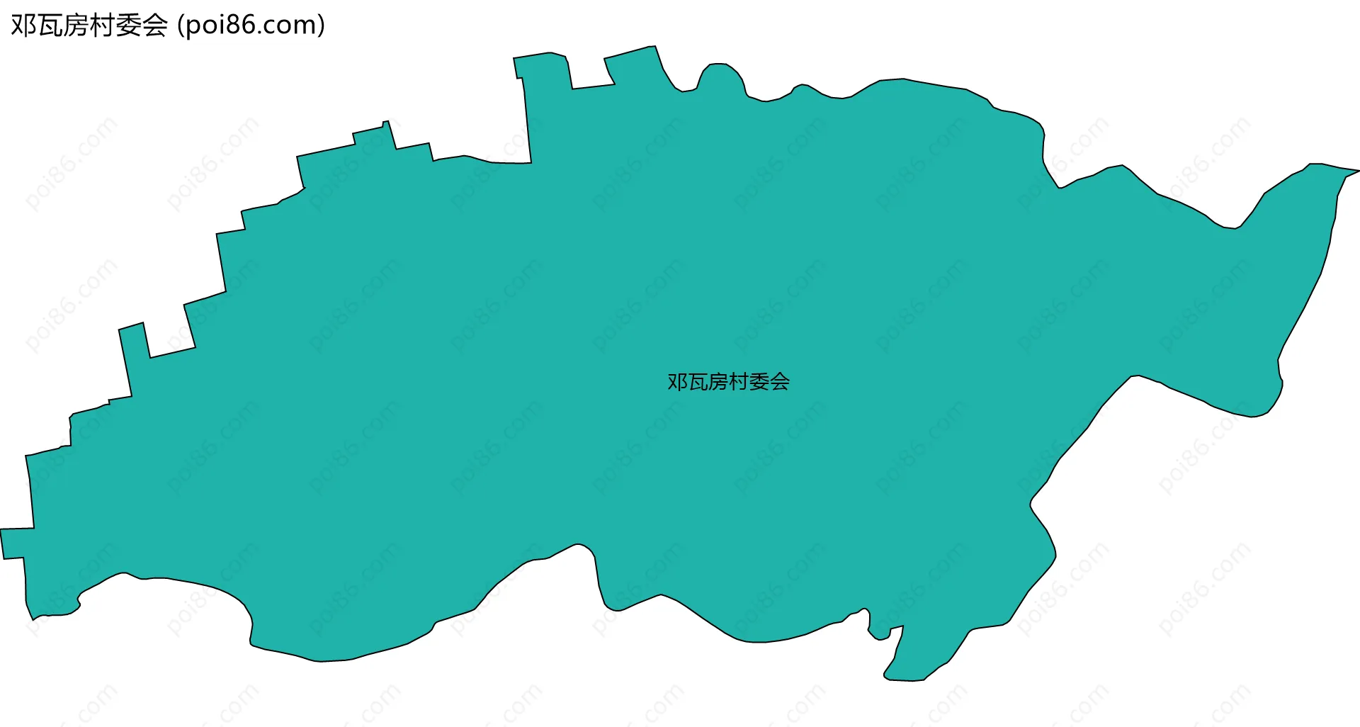 邓瓦房村委会边界地图