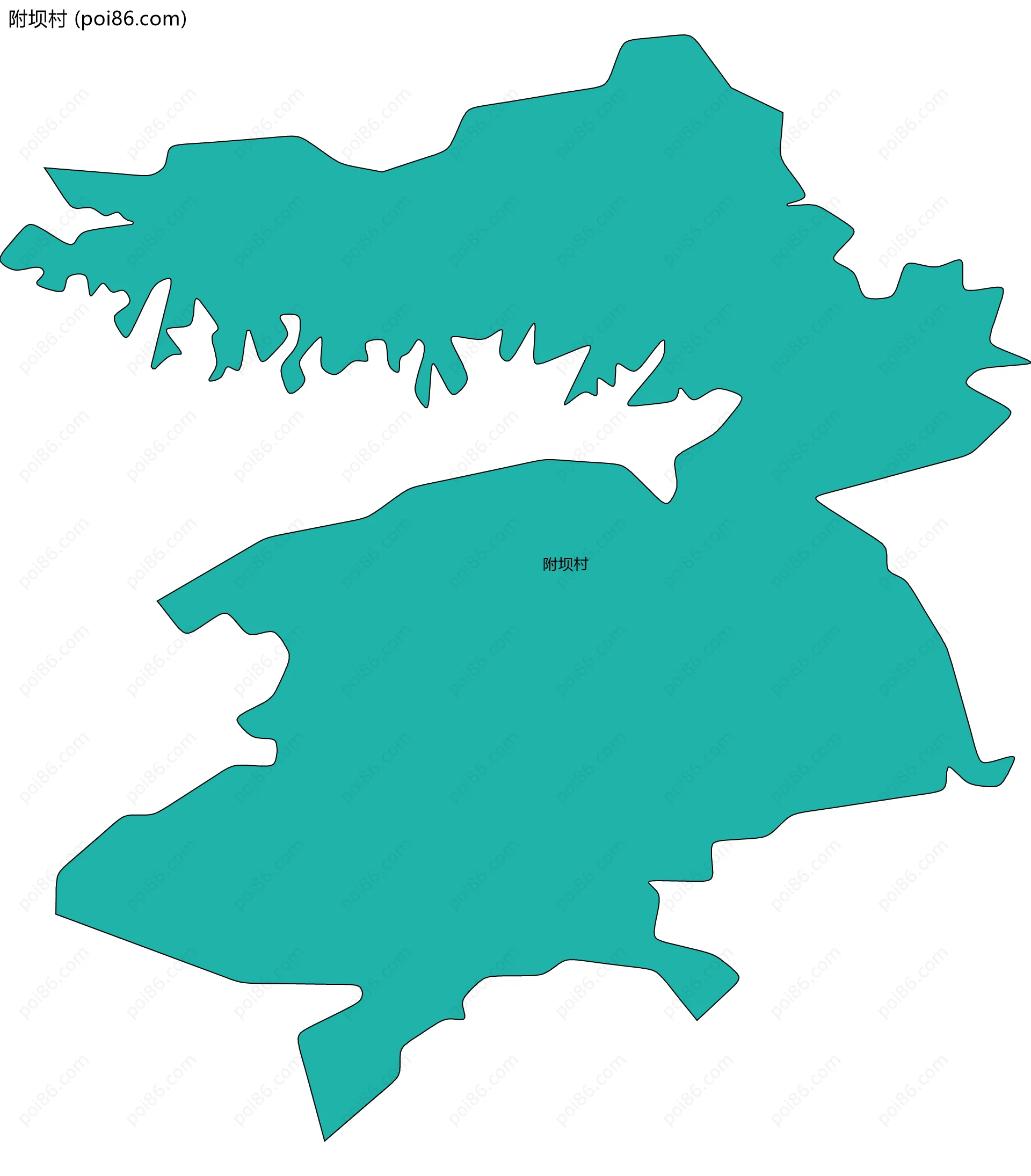 附坝村边界地图