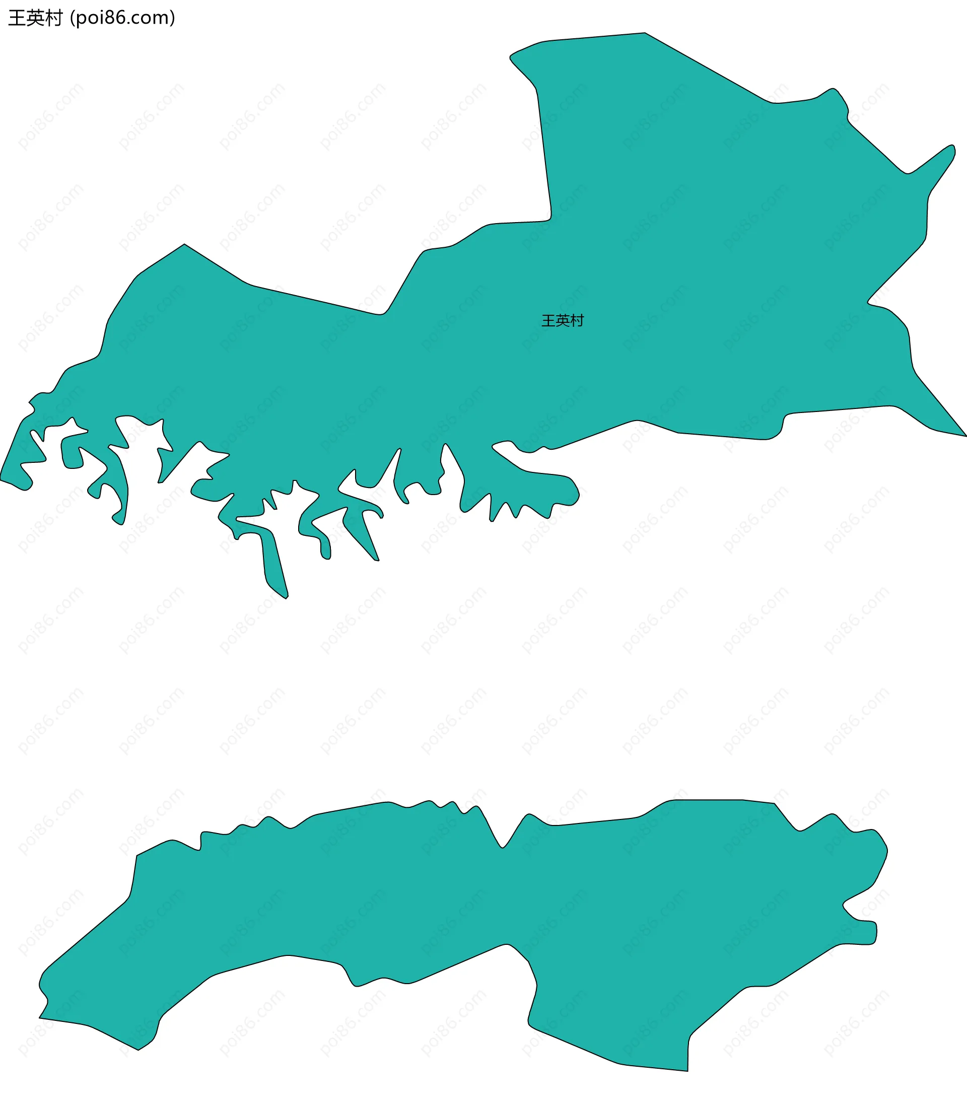 王英村边界地图