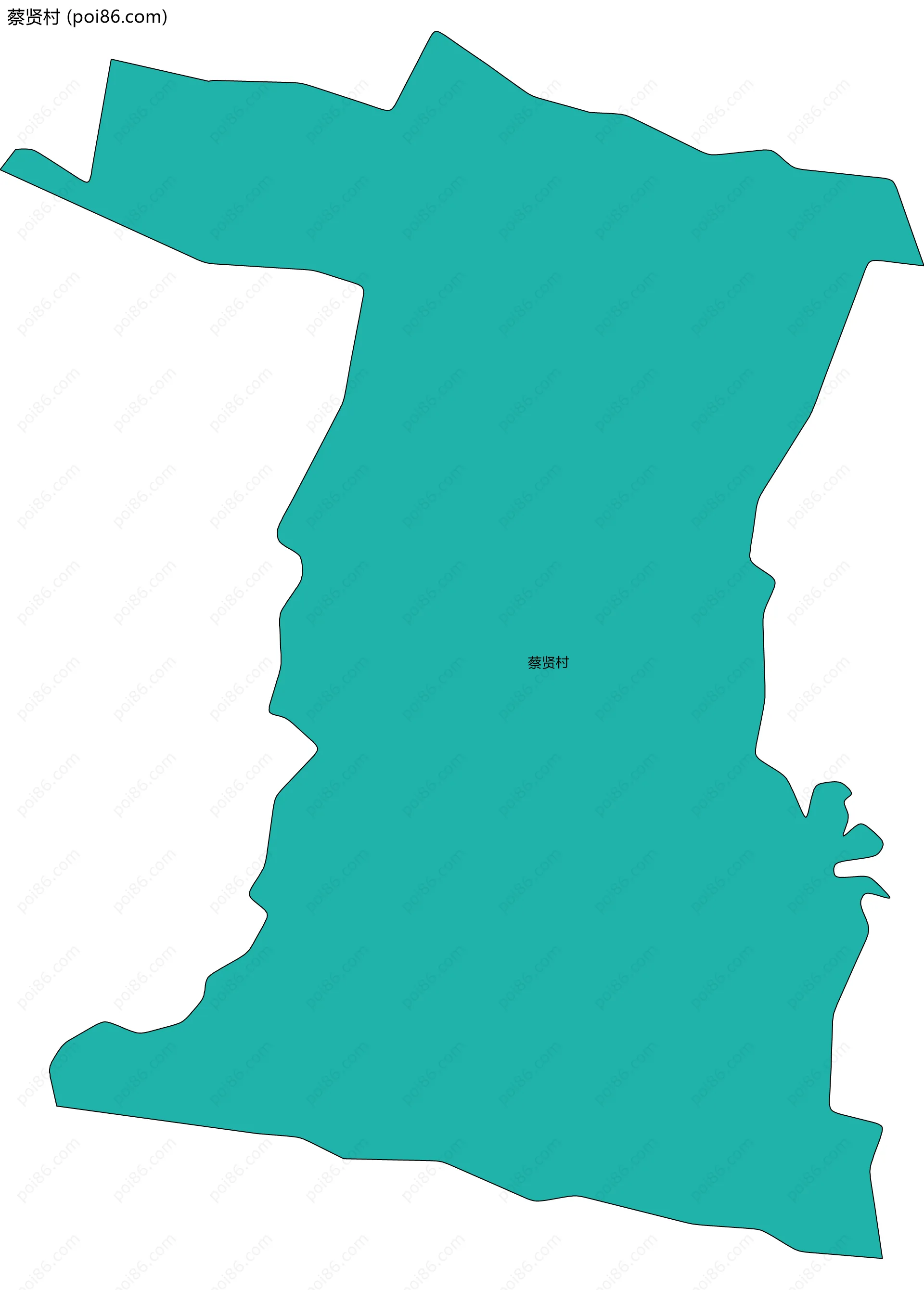 蔡贤村边界地图