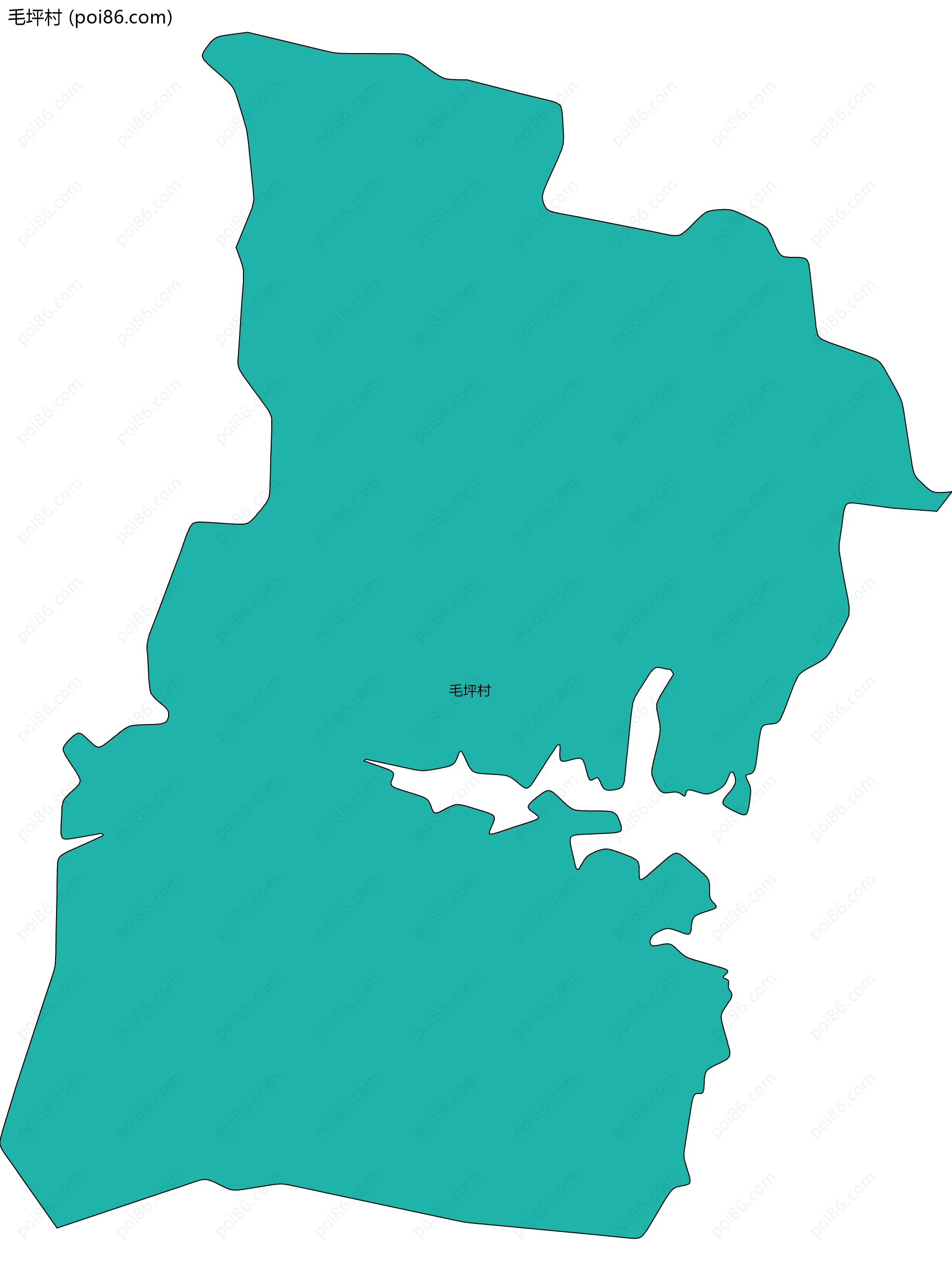 毛坪村边界地图