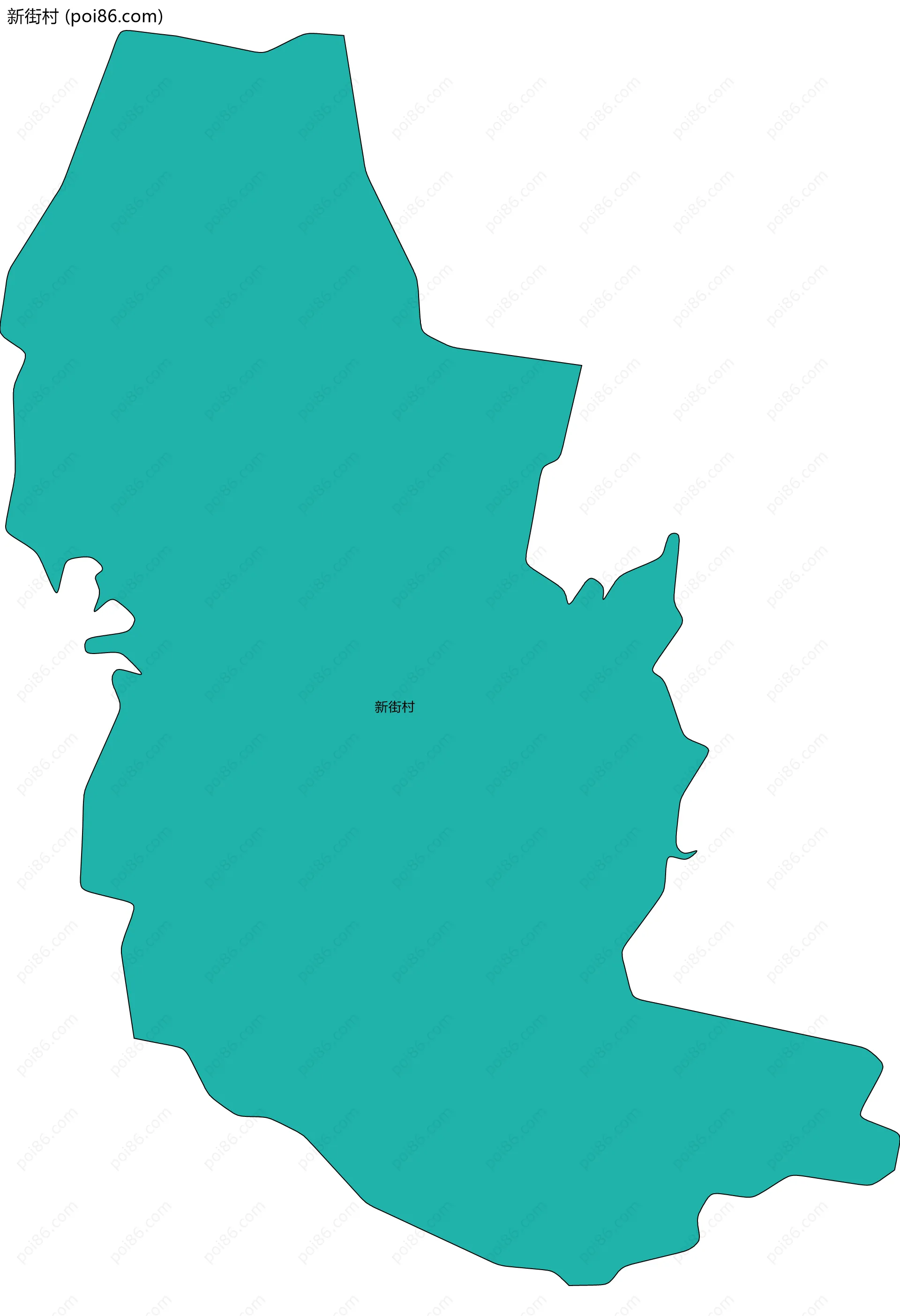 新街村边界地图