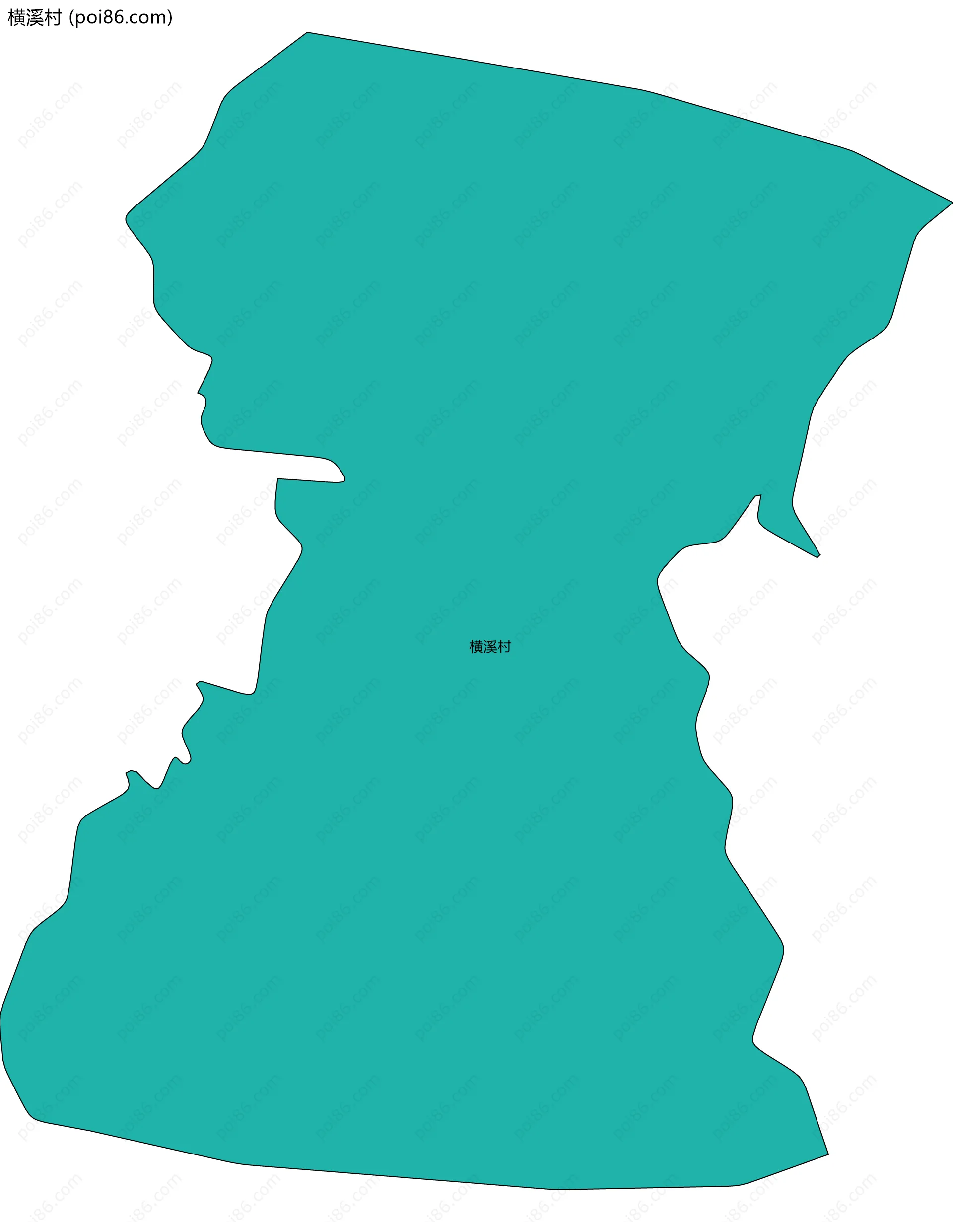 横溪村边界地图