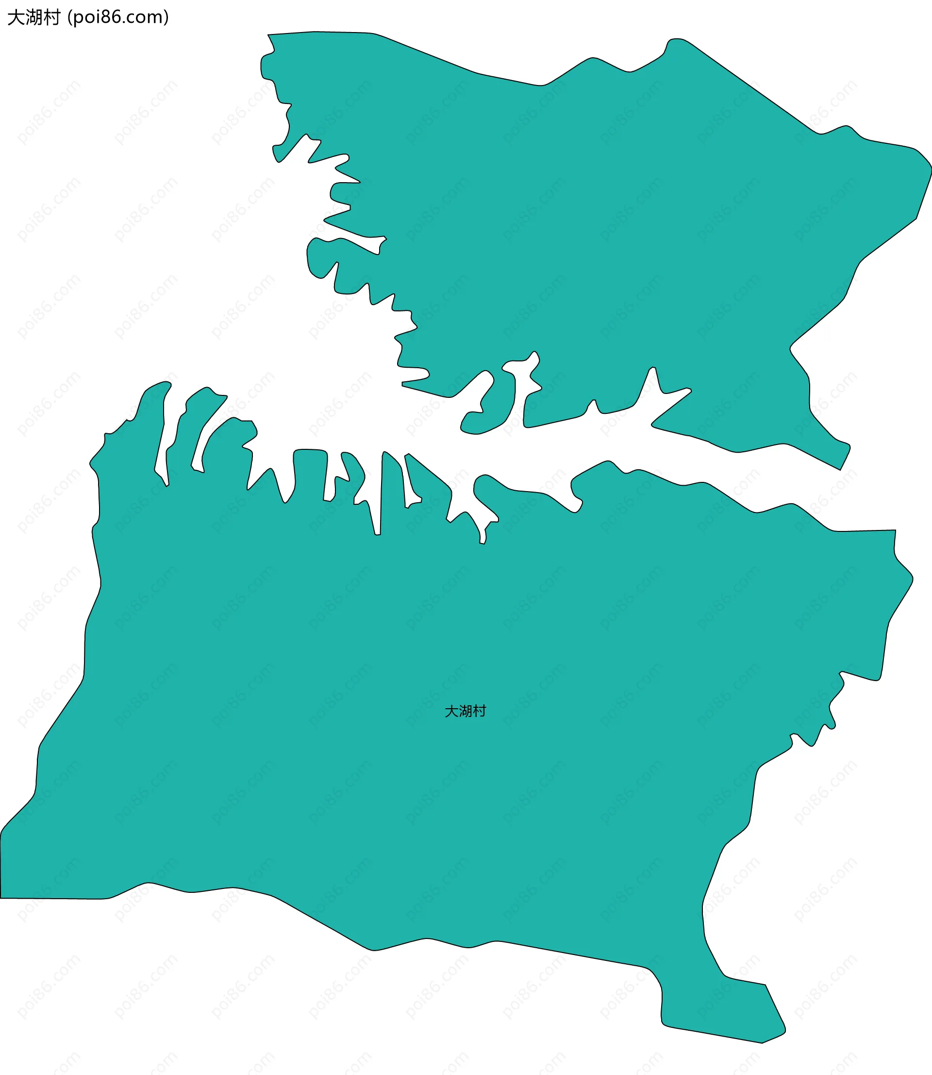 大湖村边界地图
