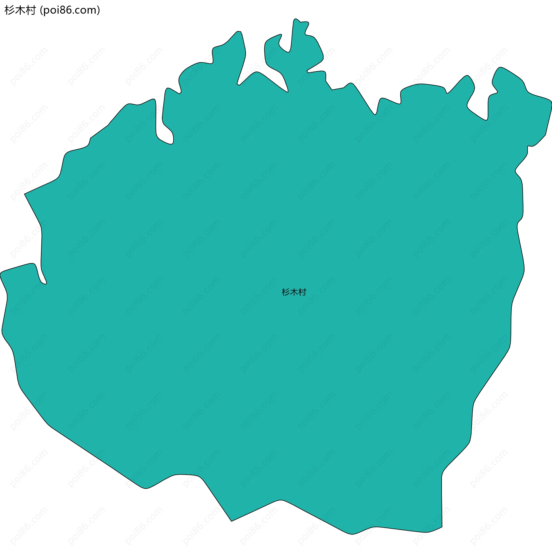 杉木村边界地图