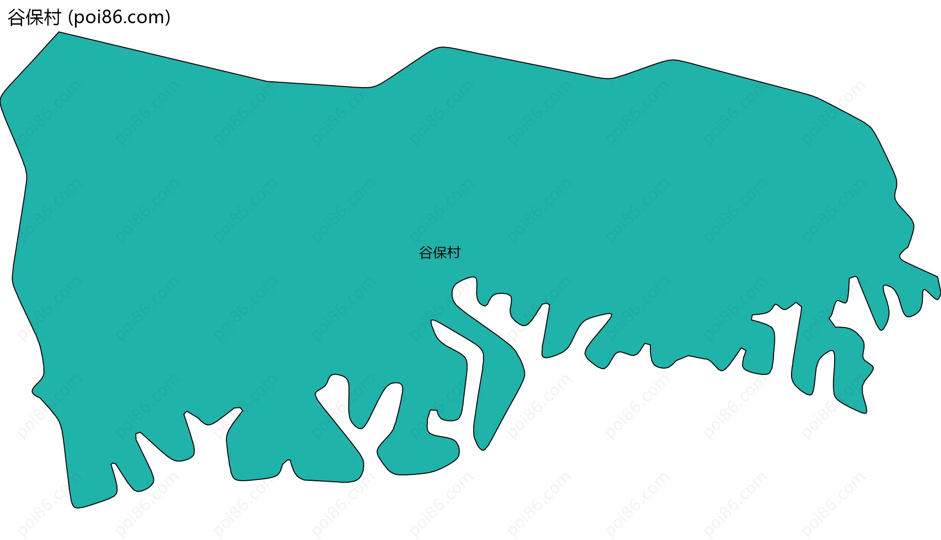 谷保村边界地图