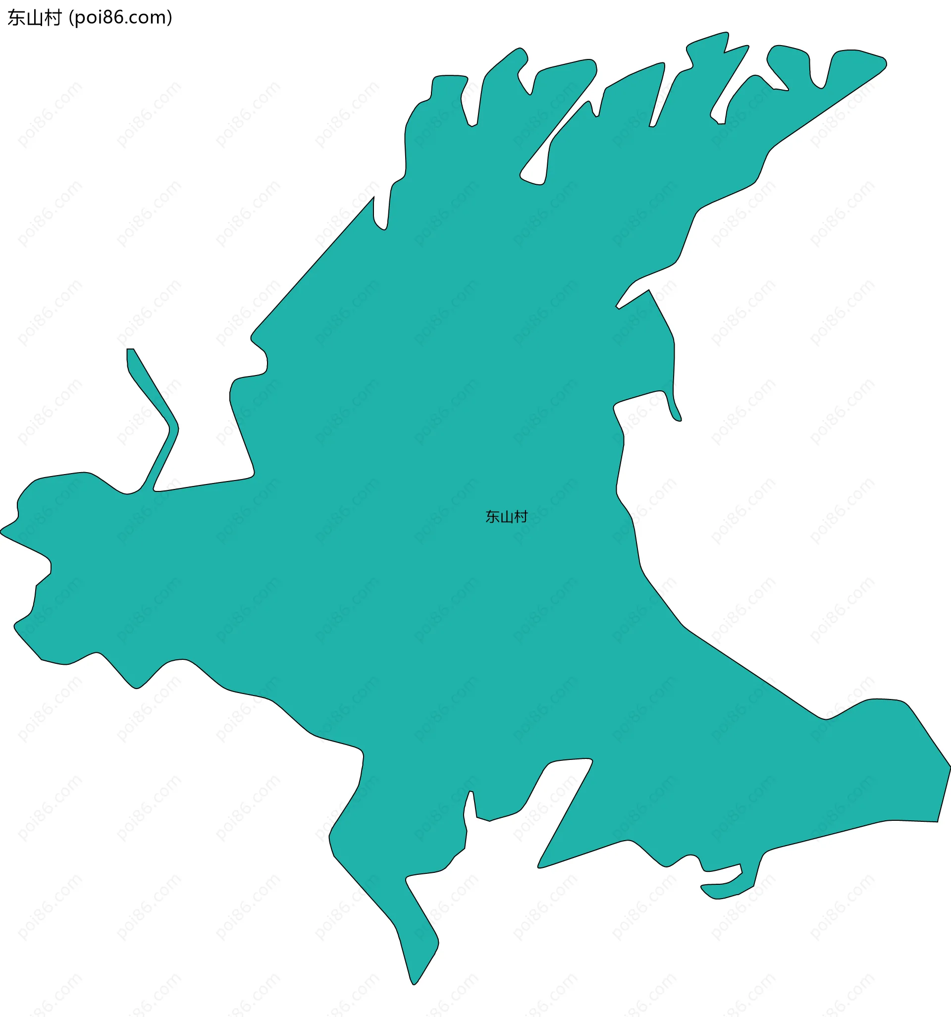 东山村边界地图