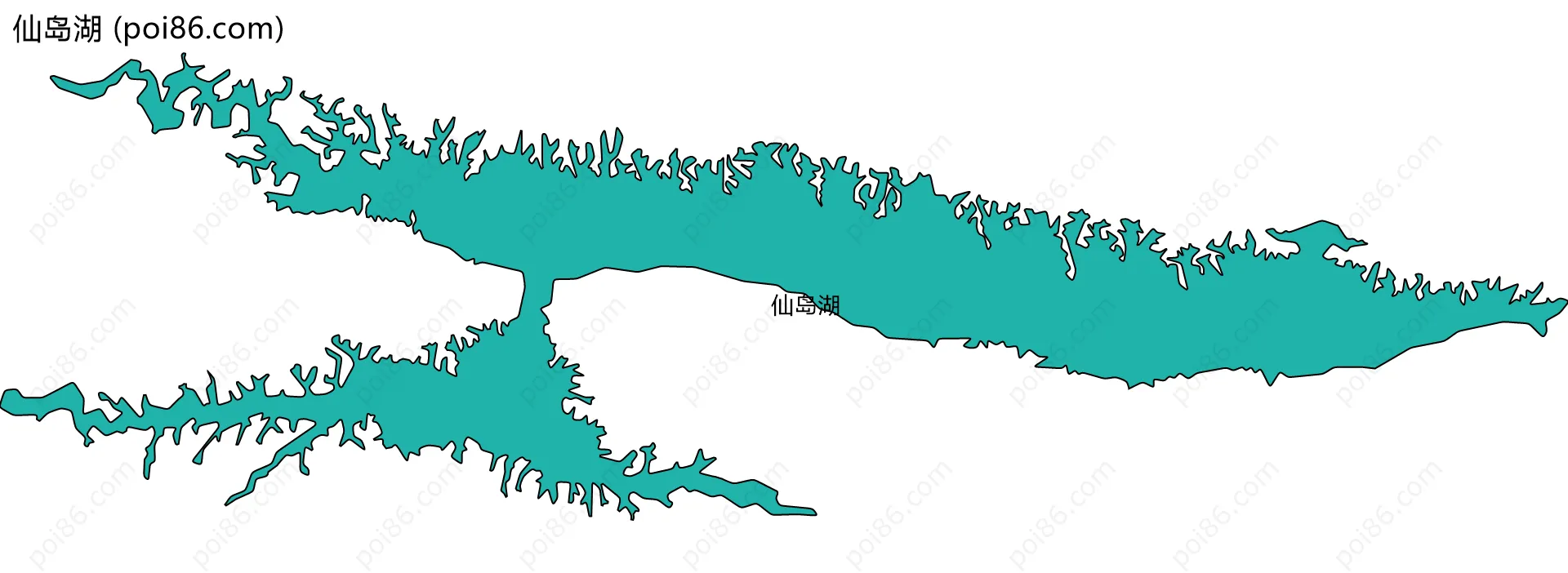 仙岛湖边界地图