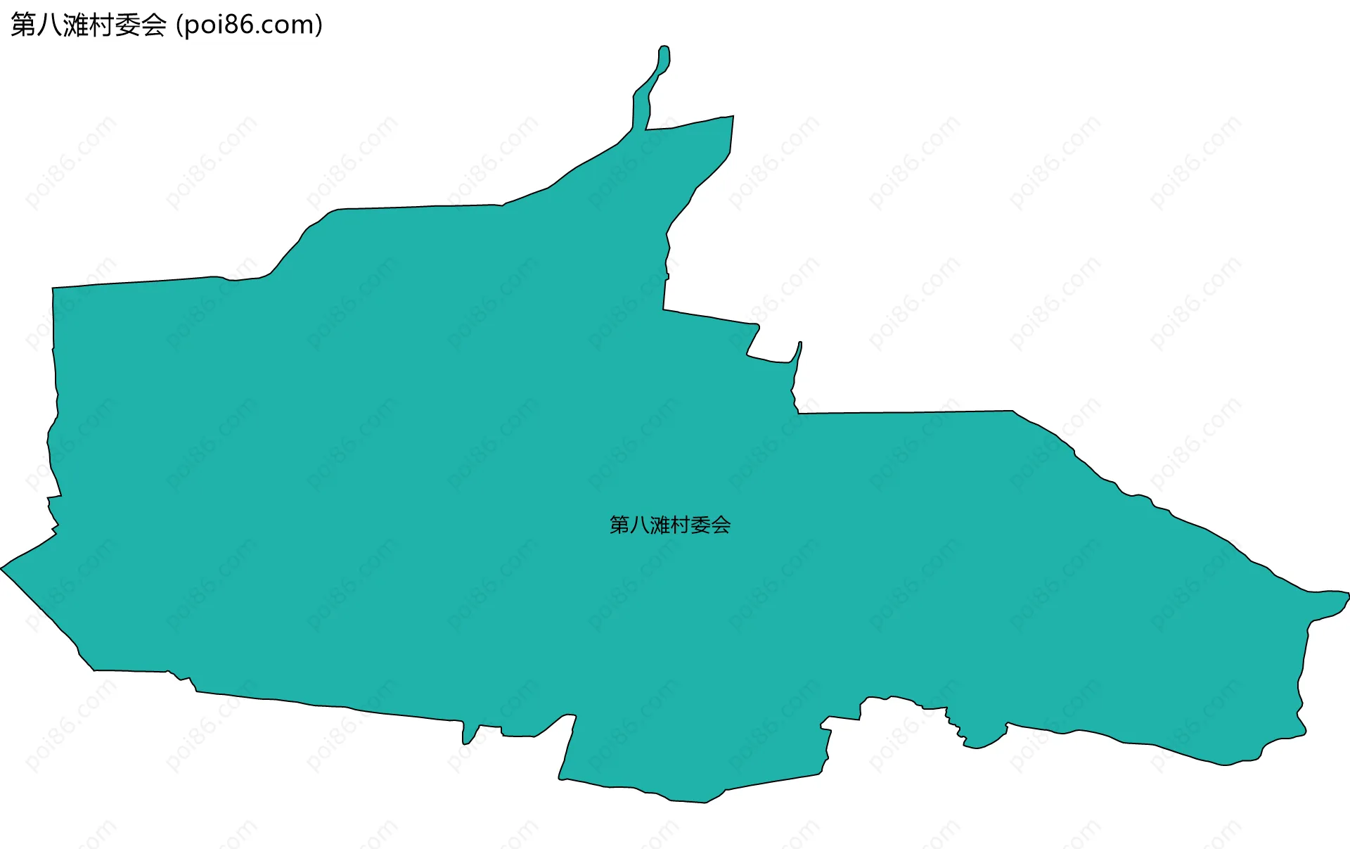 第八滩村委会边界地图