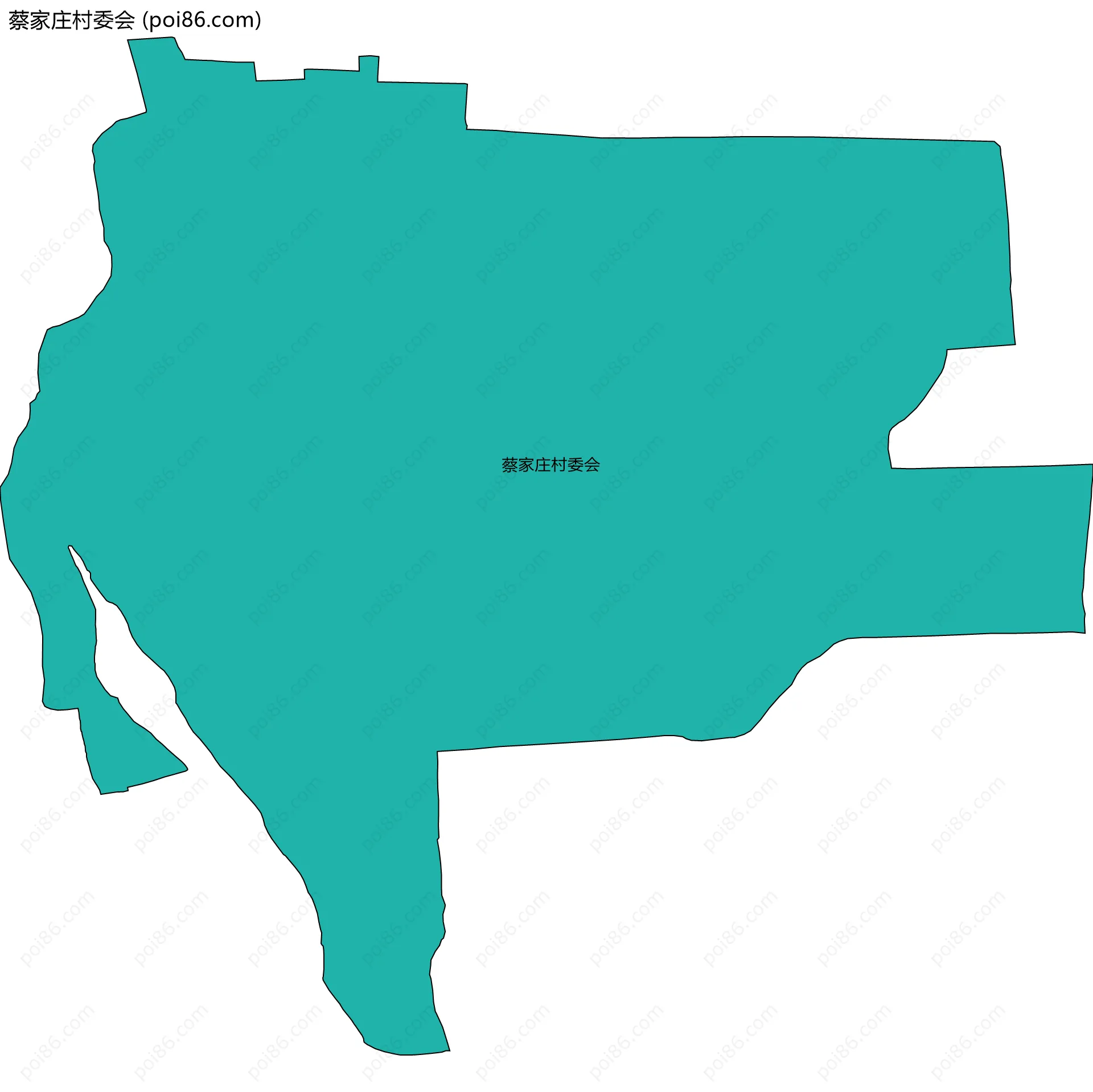 蔡家庄村委会边界地图