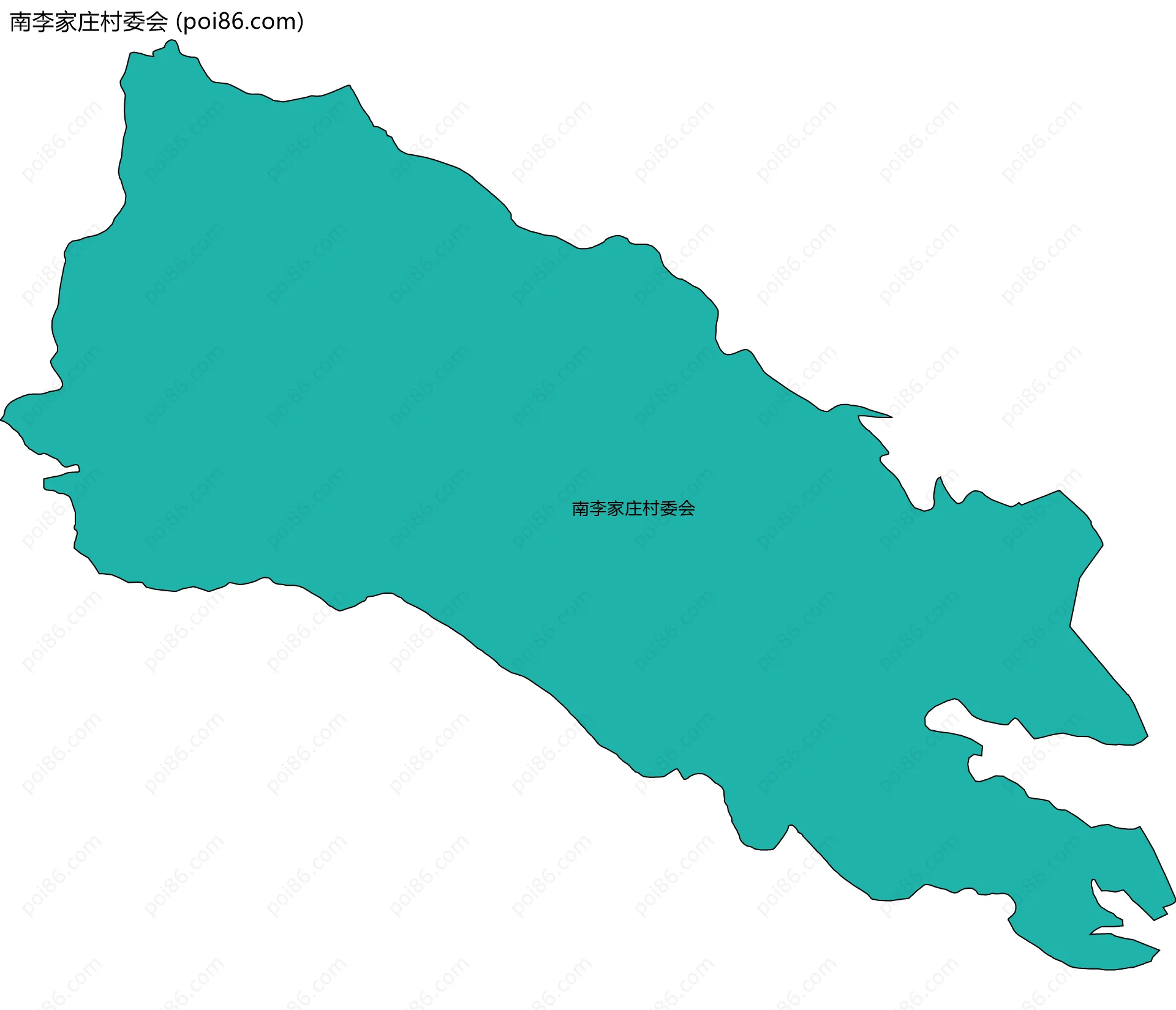 南李家庄村委会边界地图