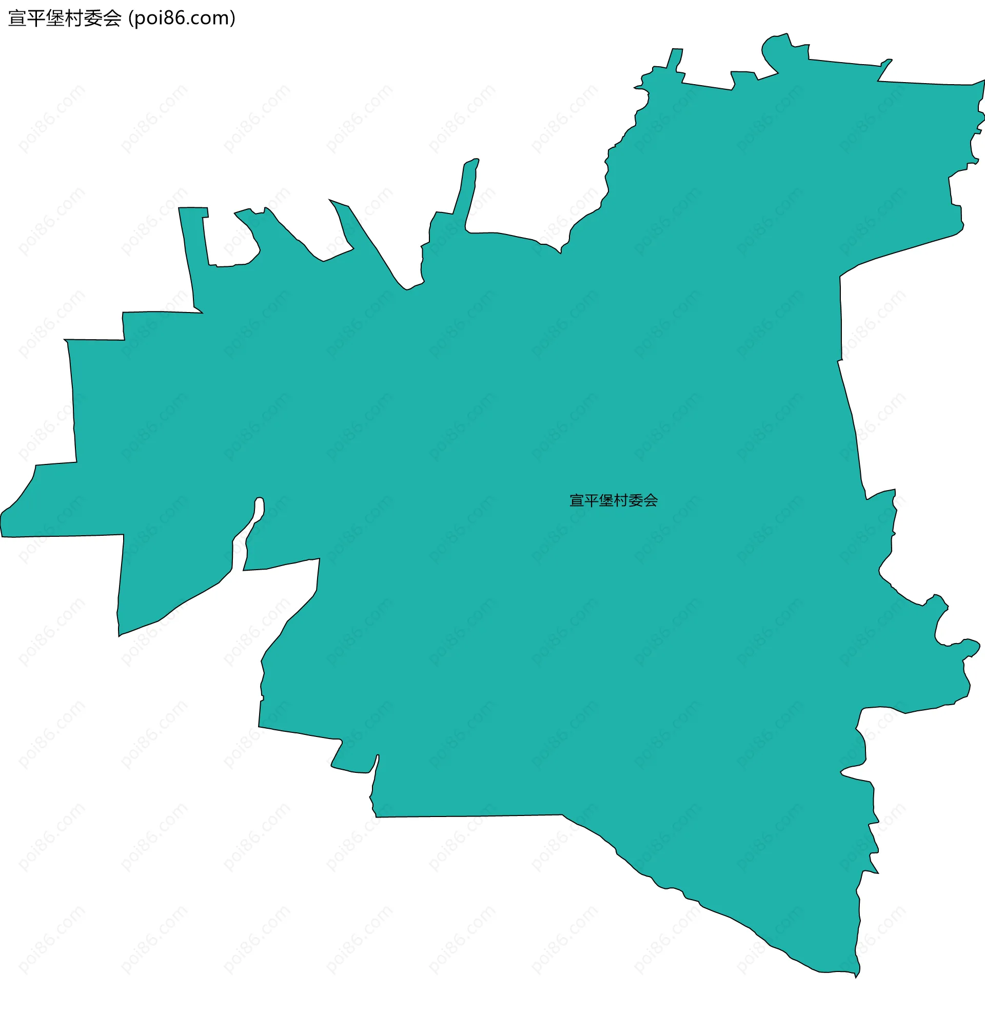 宣平堡村委会边界地图