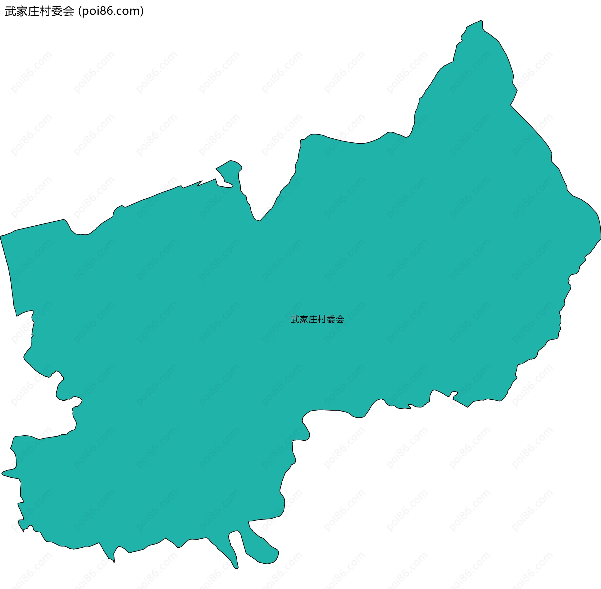 武家庄村委会边界地图