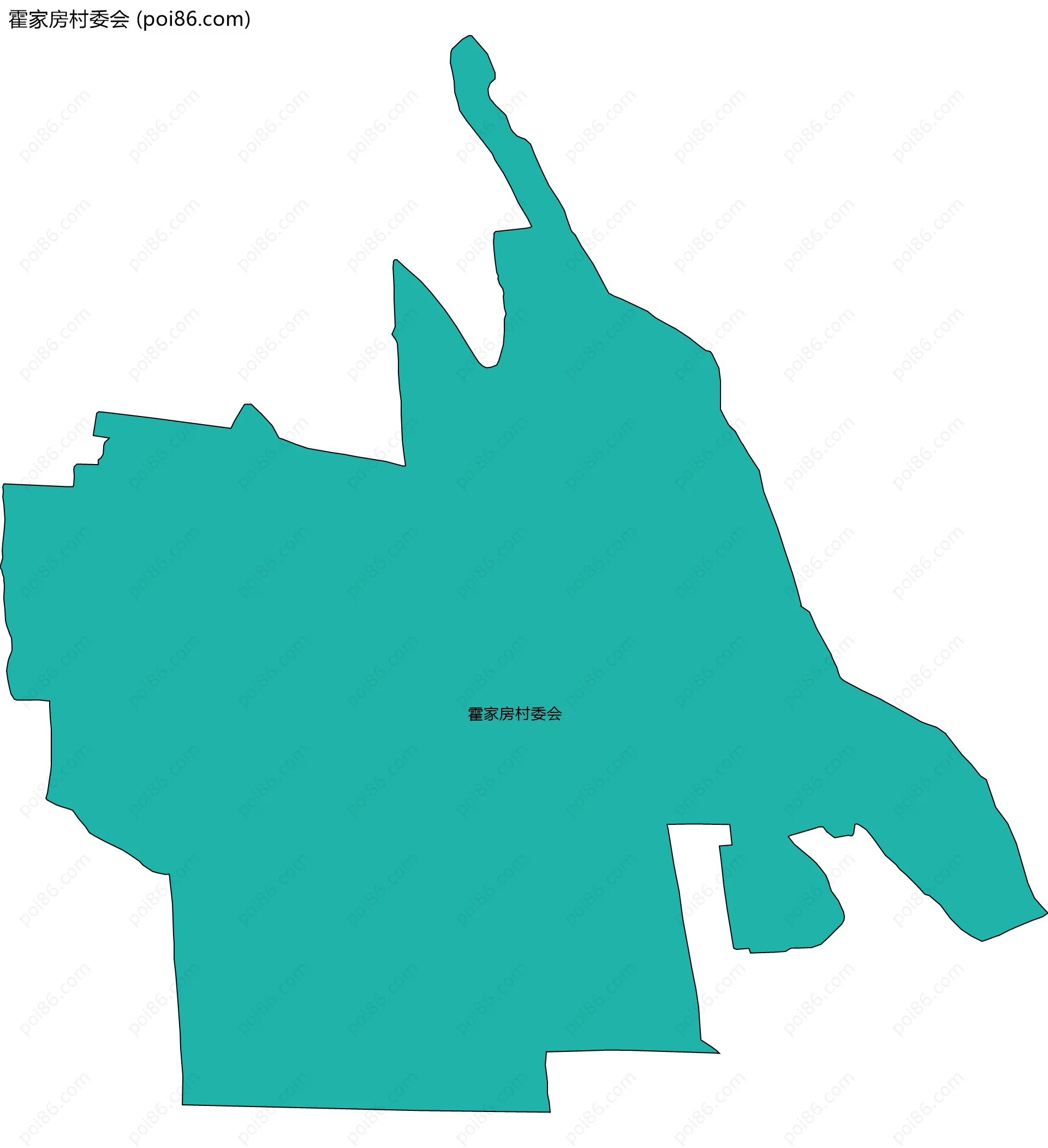 霍家房村委会边界地图