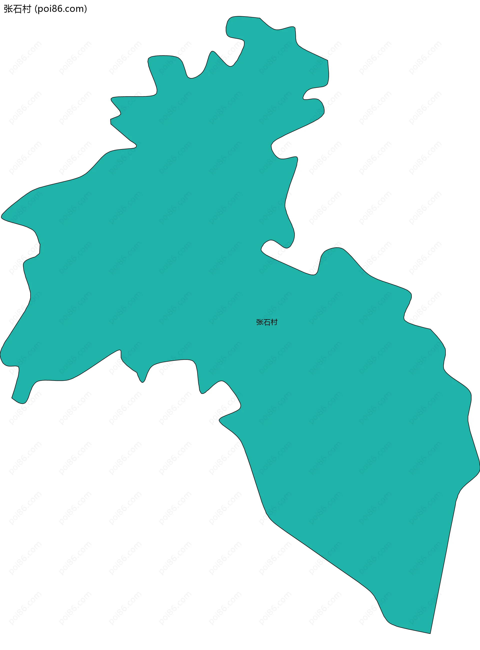 张石村边界地图