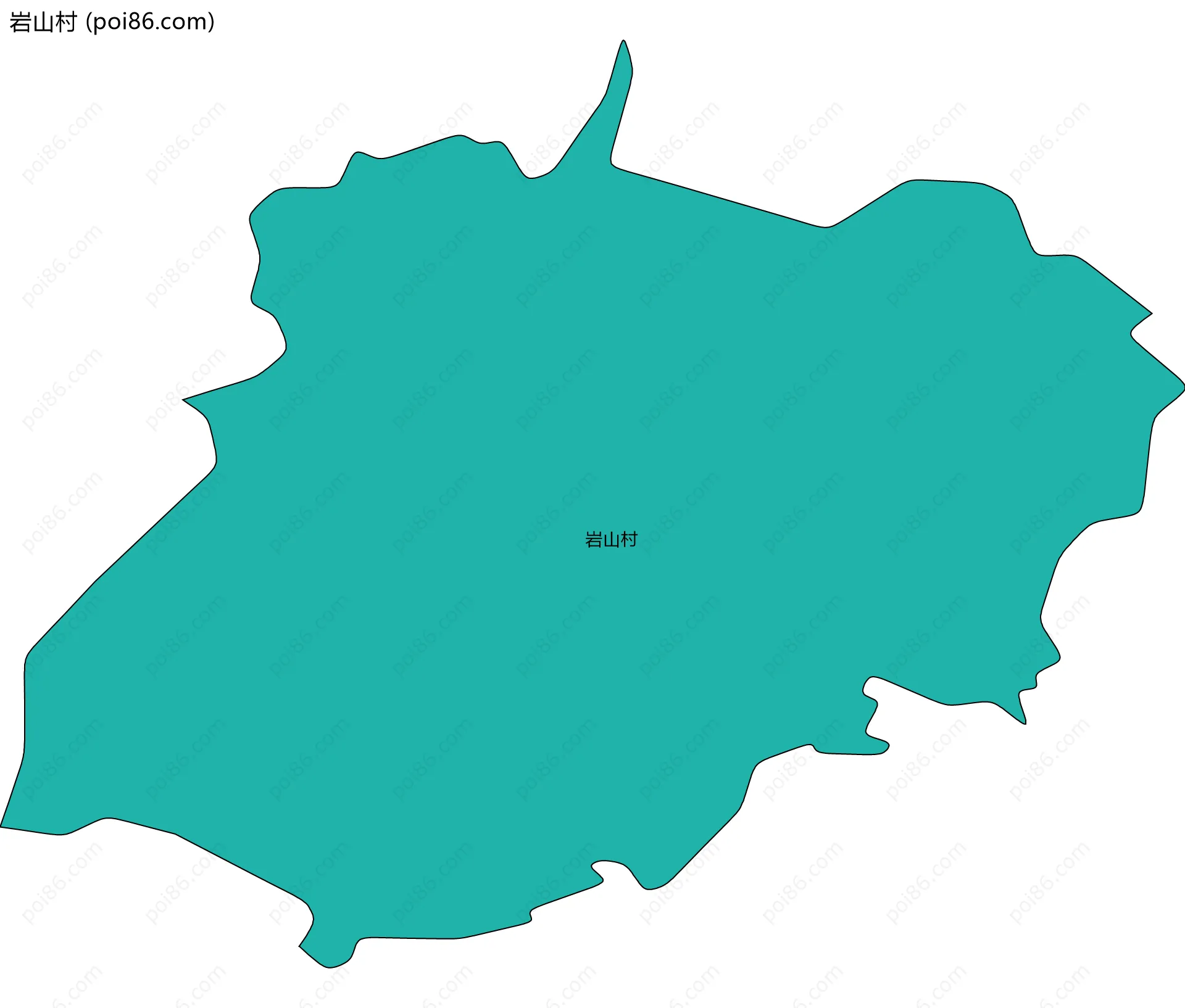 岩山村边界地图