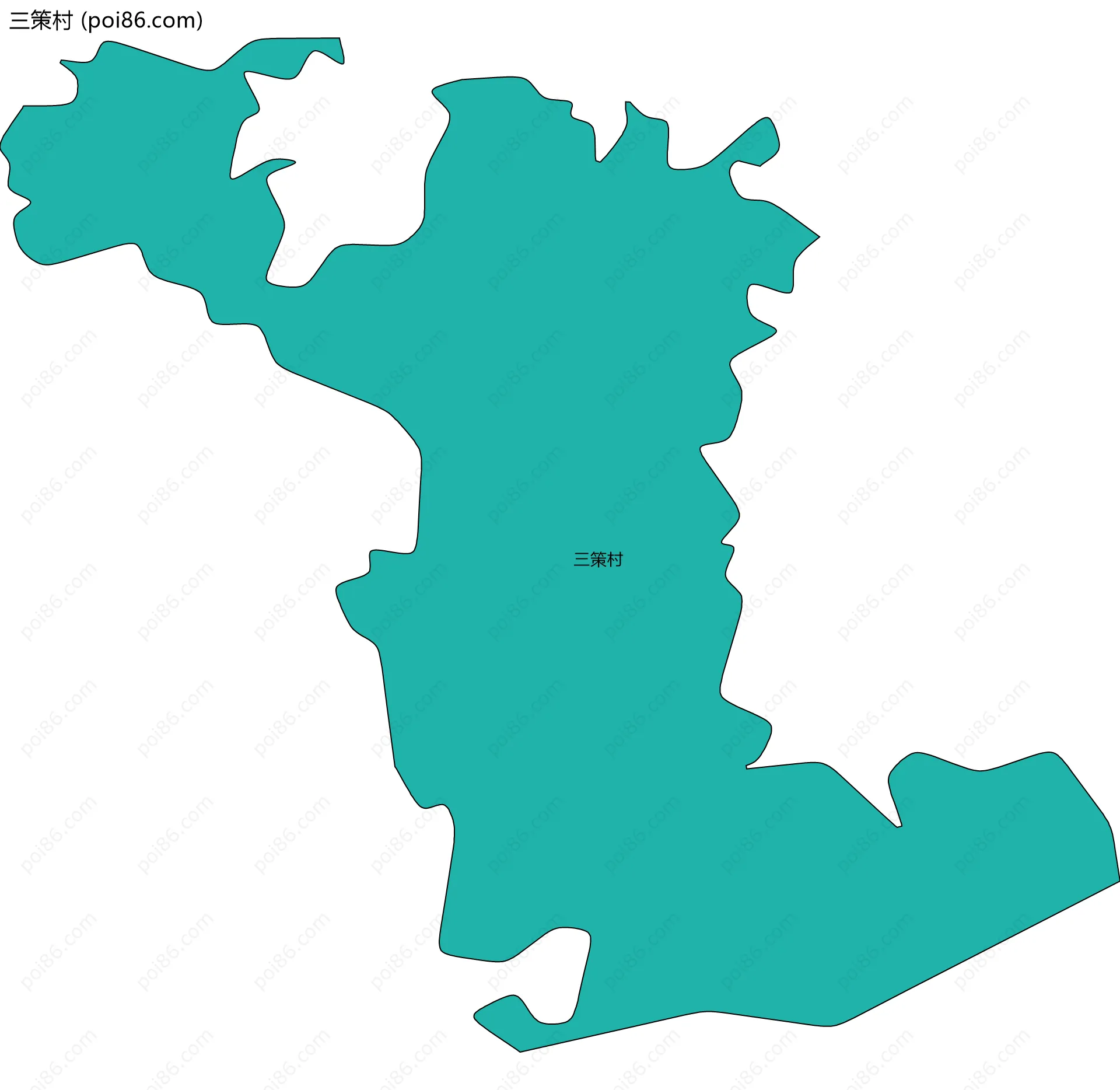 三策村边界地图