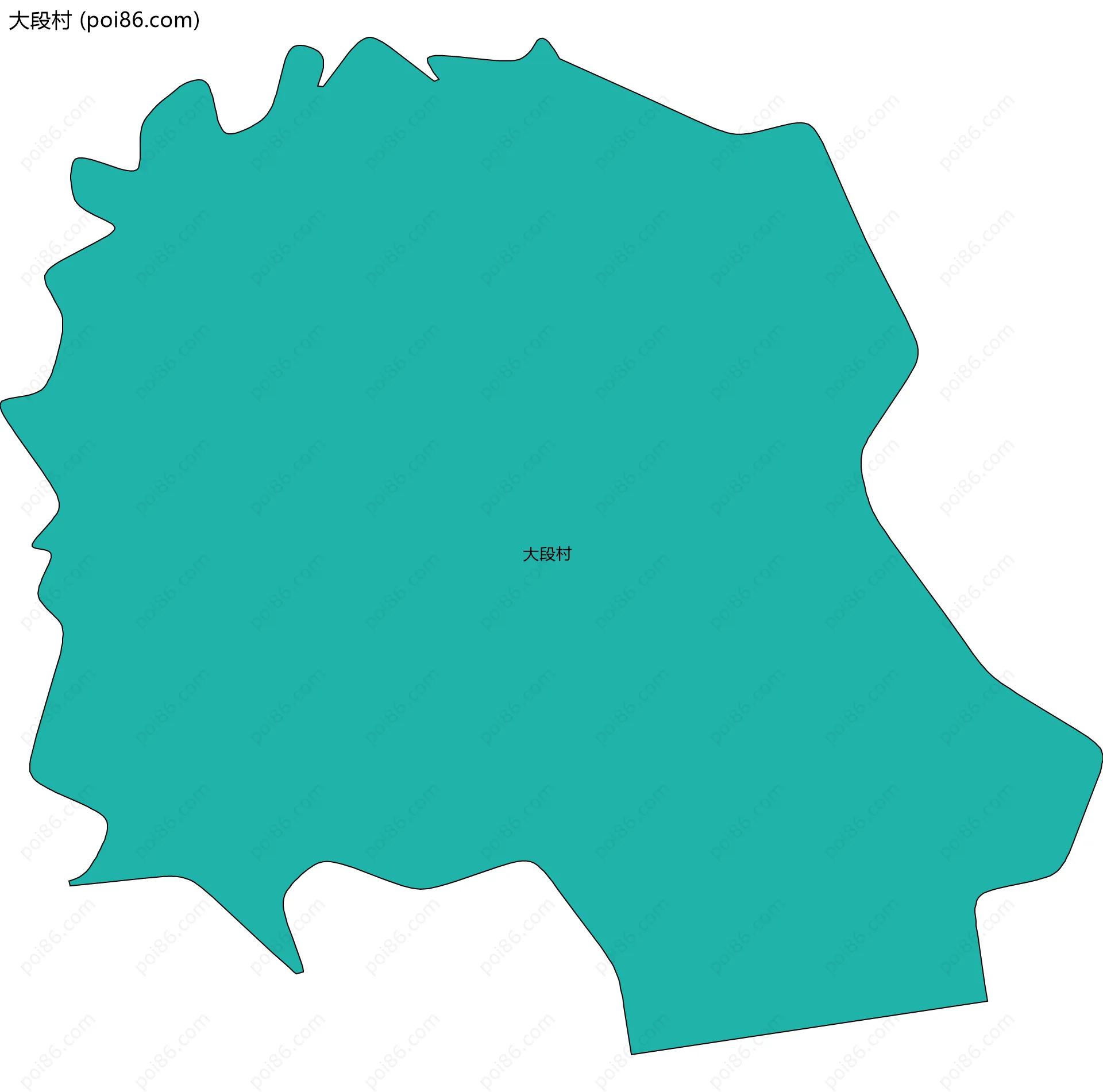 大段村边界地图