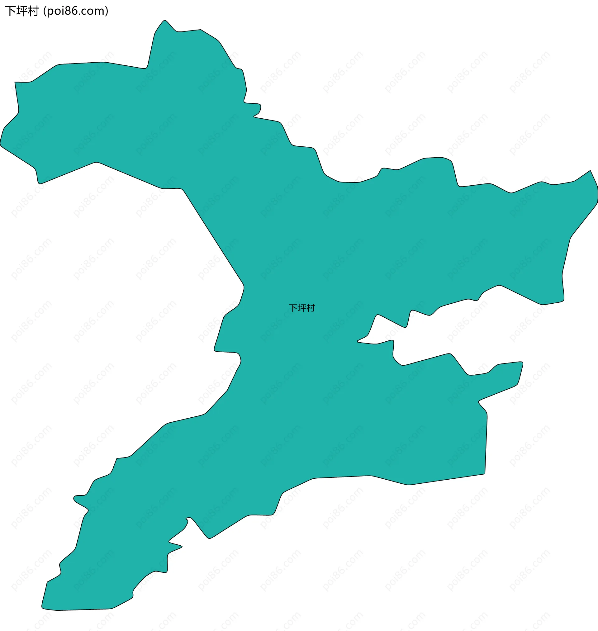 下坪村边界地图