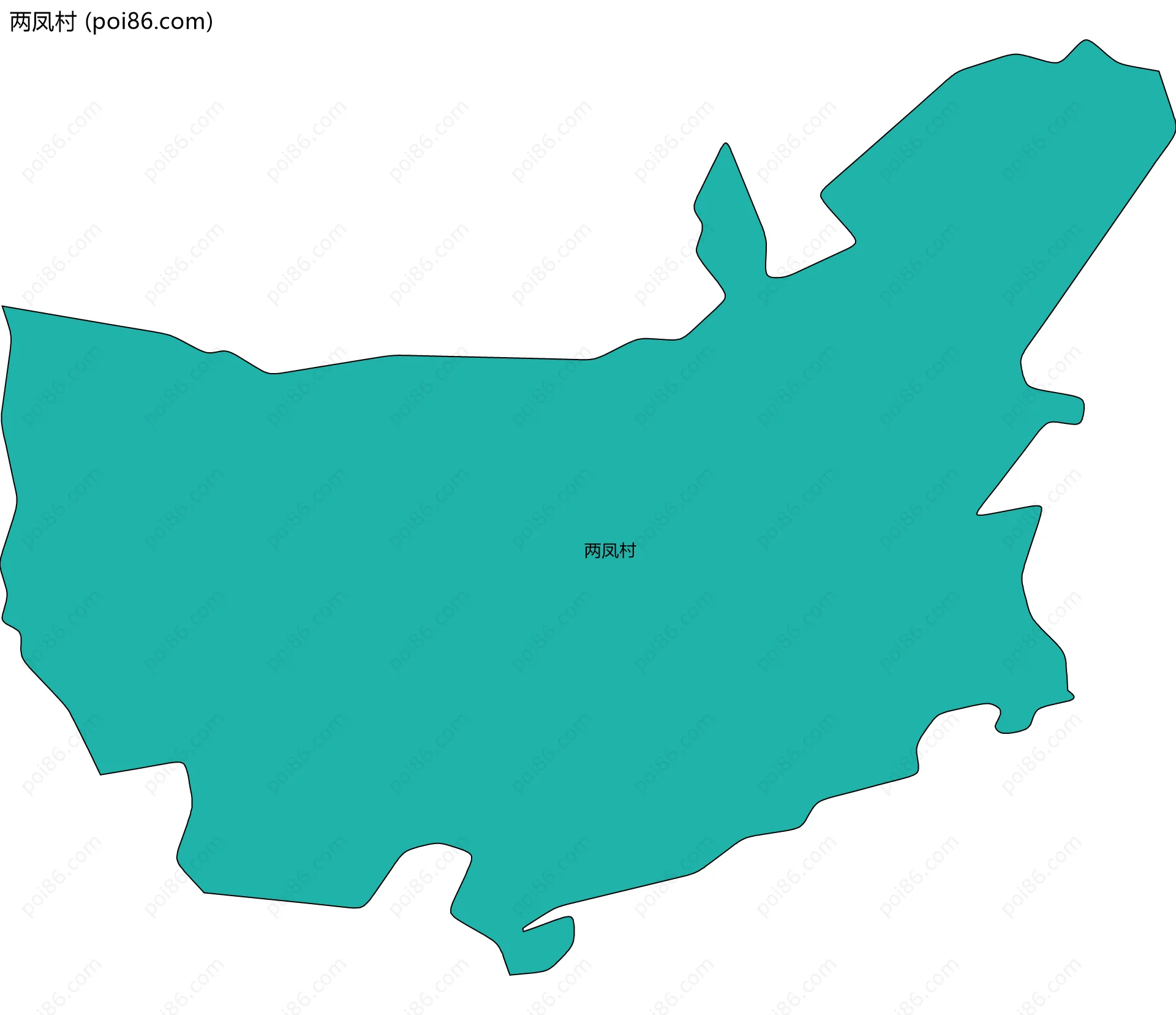 两凤村边界地图