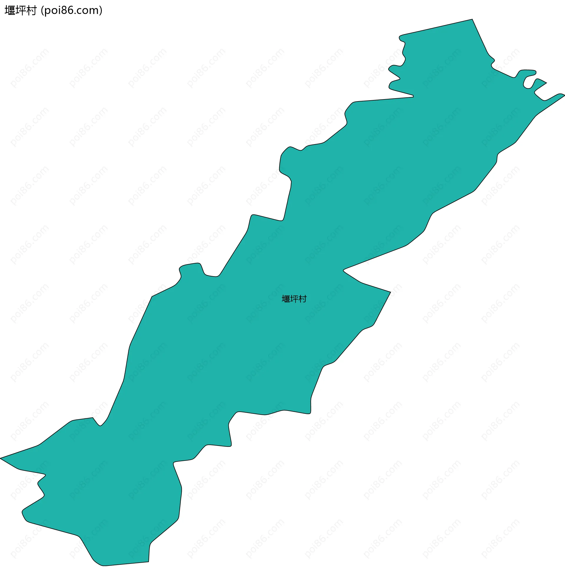 堰坪村边界地图