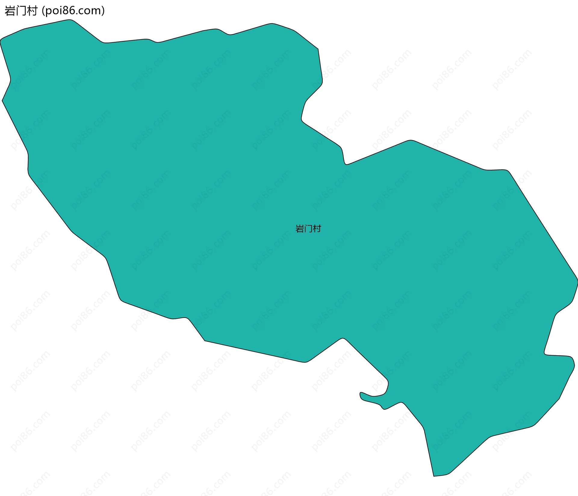 岩门村边界地图
