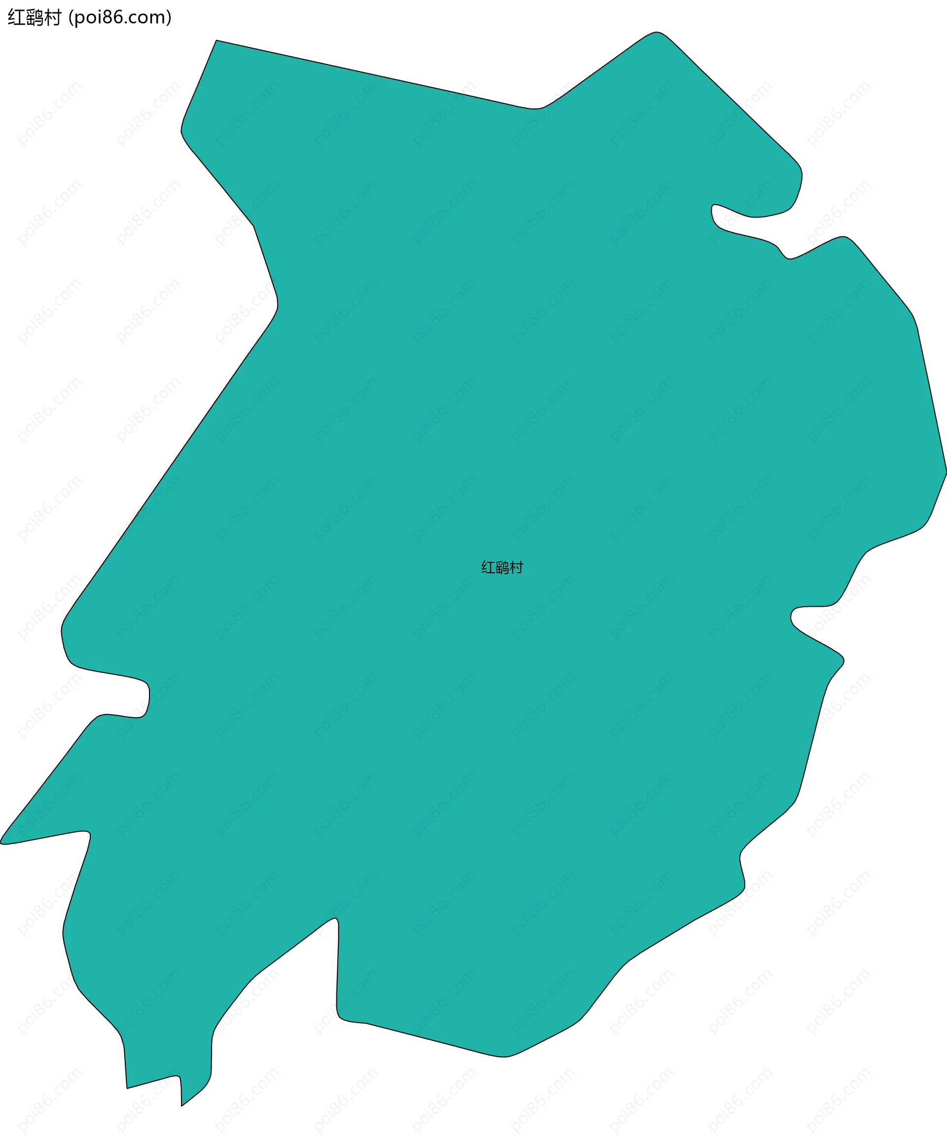 红鹞村边界地图