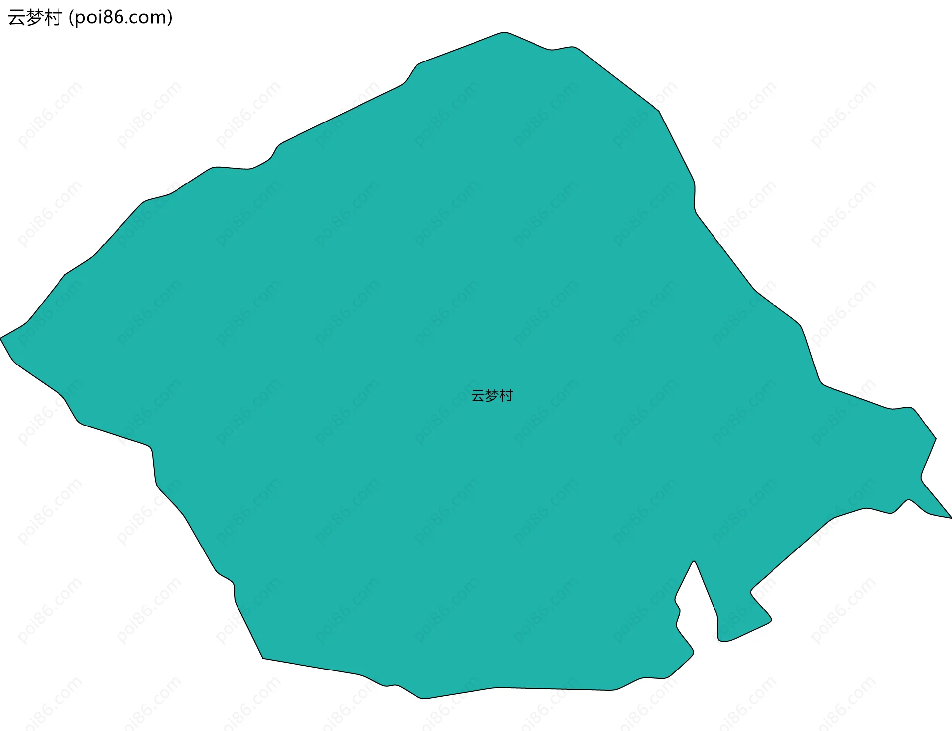 云梦村边界地图