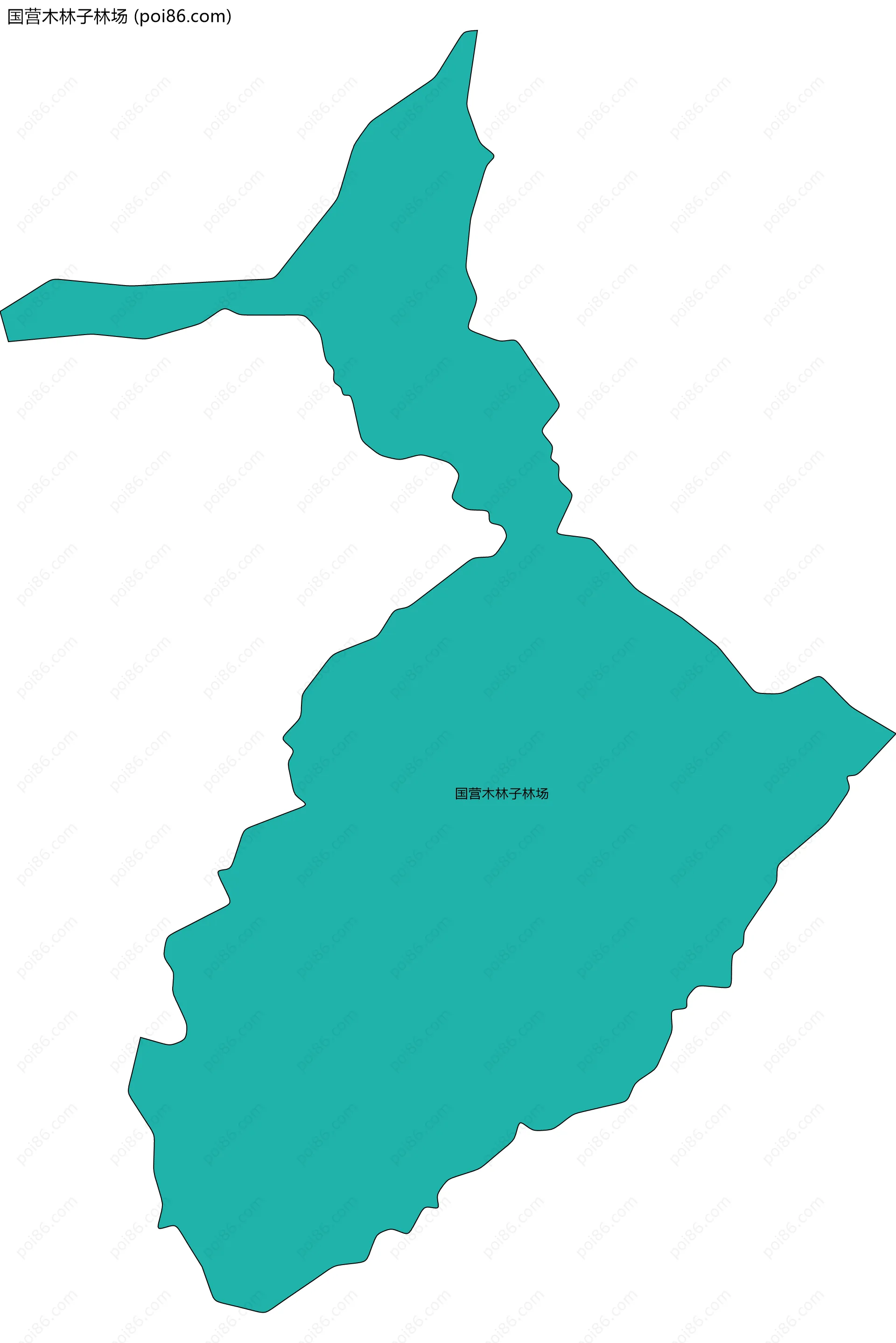 国营木林子林场边界地图