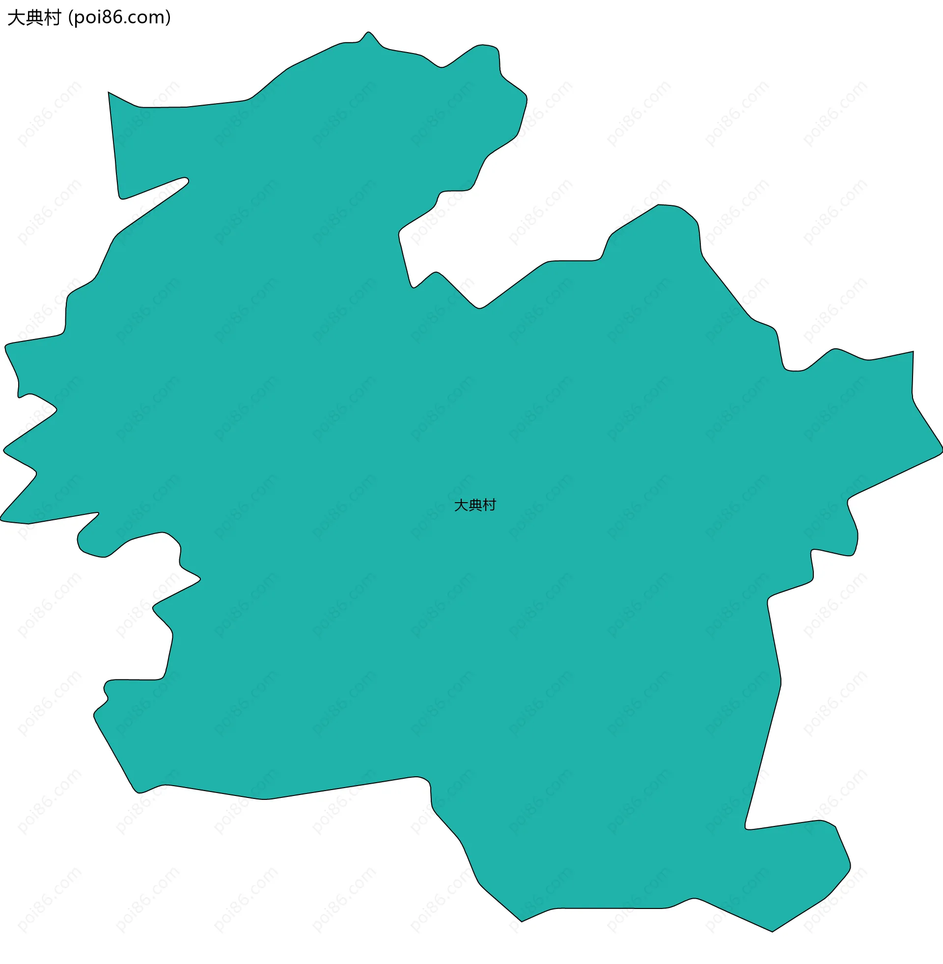 大典村边界地图