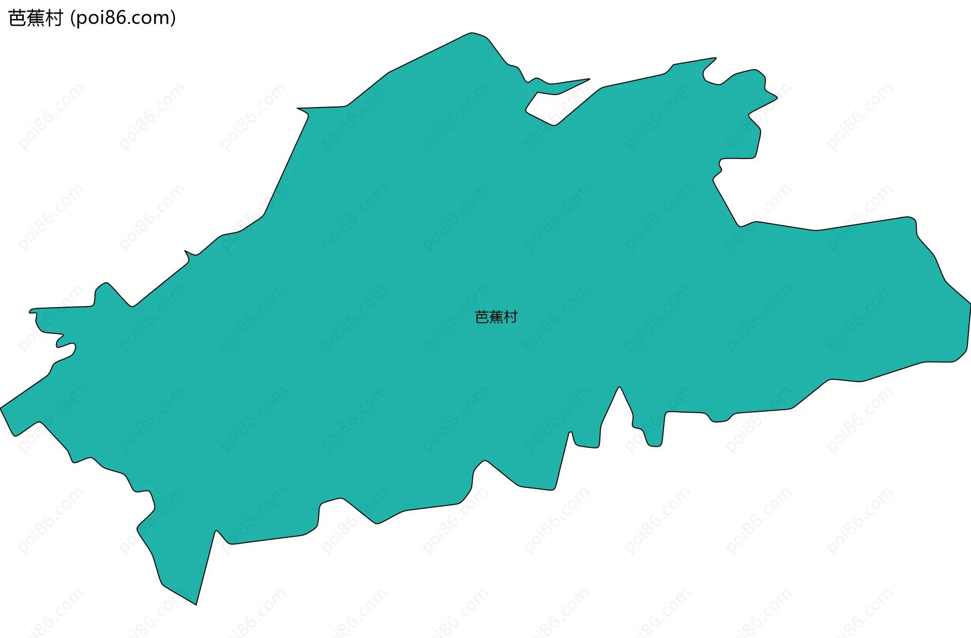 芭蕉村边界地图