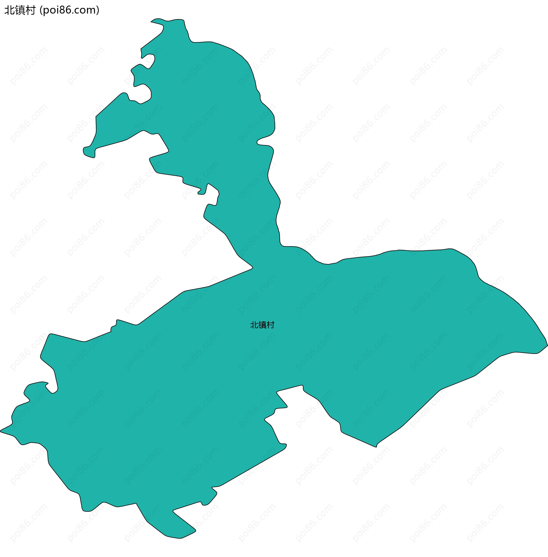 北镇村边界地图