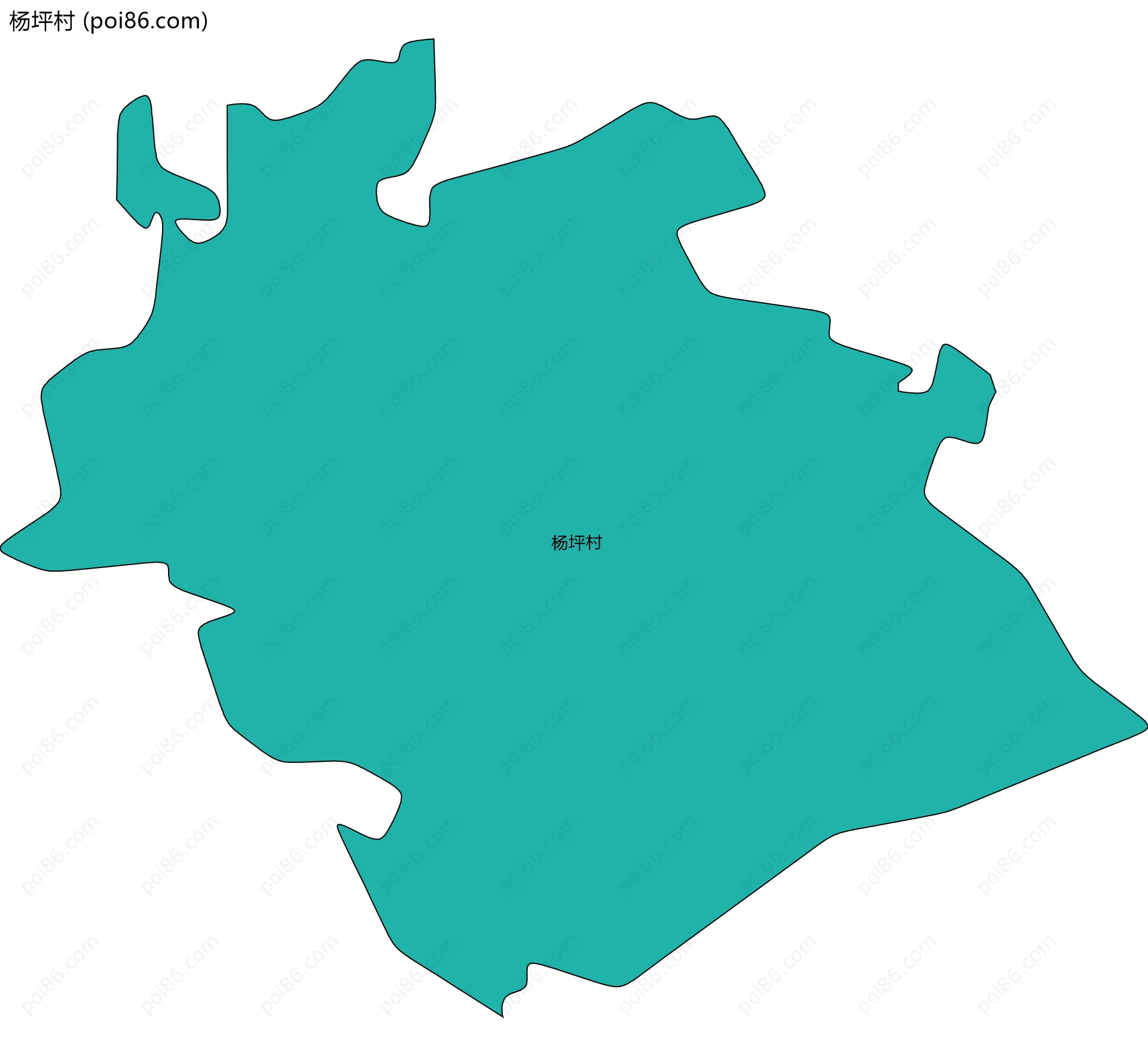 杨坪村边界地图