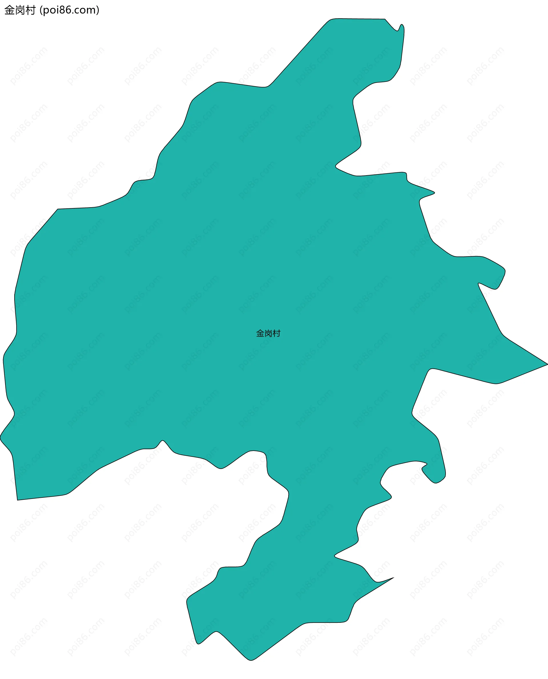 金岗村边界地图