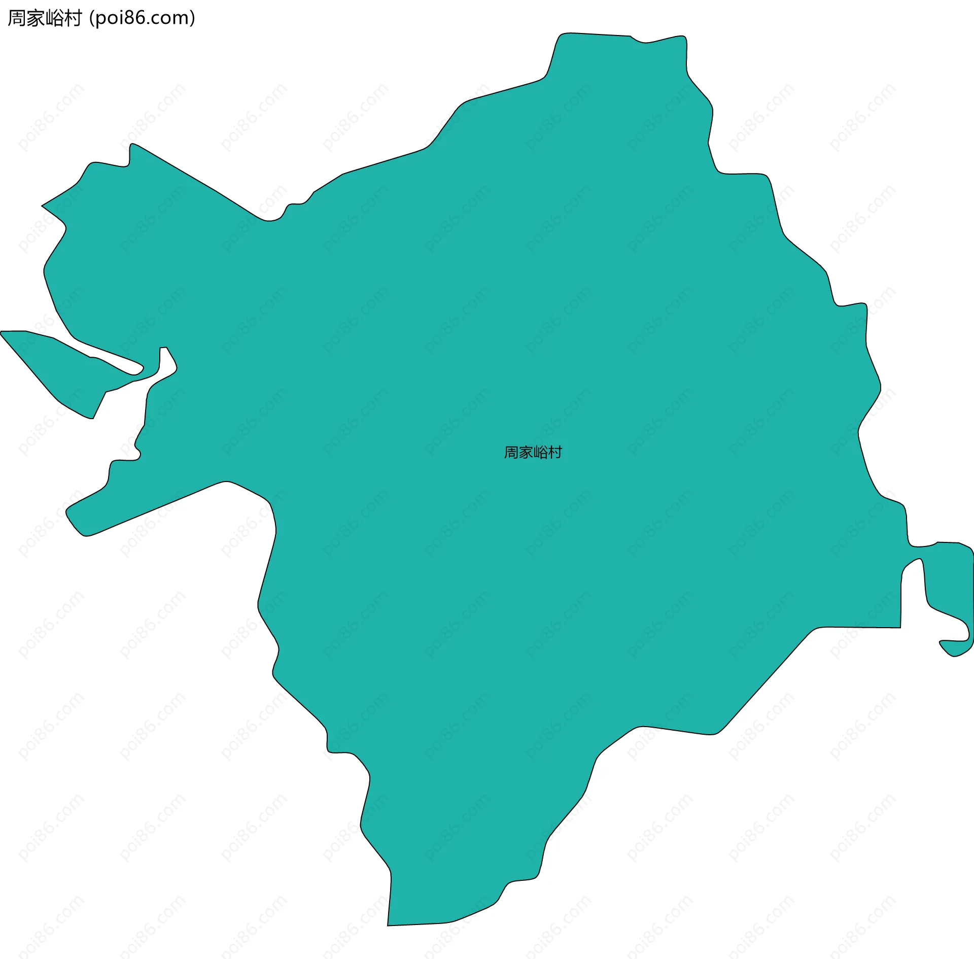 周家峪村边界地图