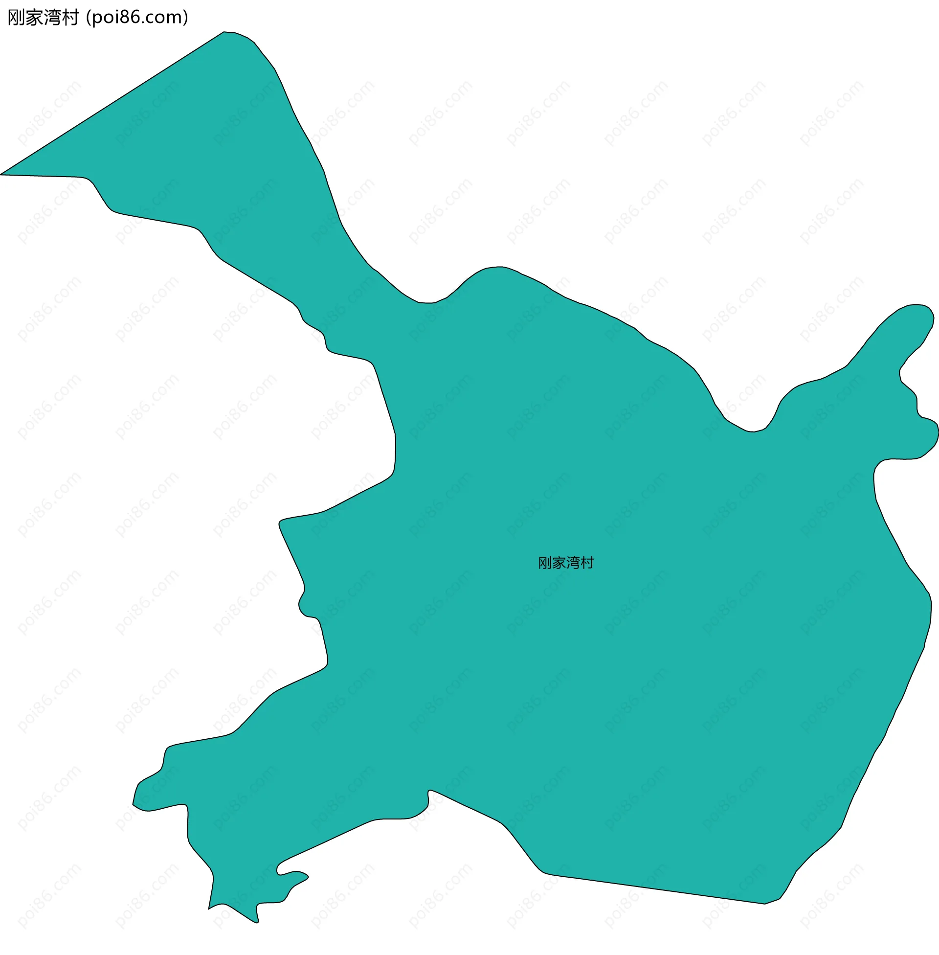 刚家湾村边界地图