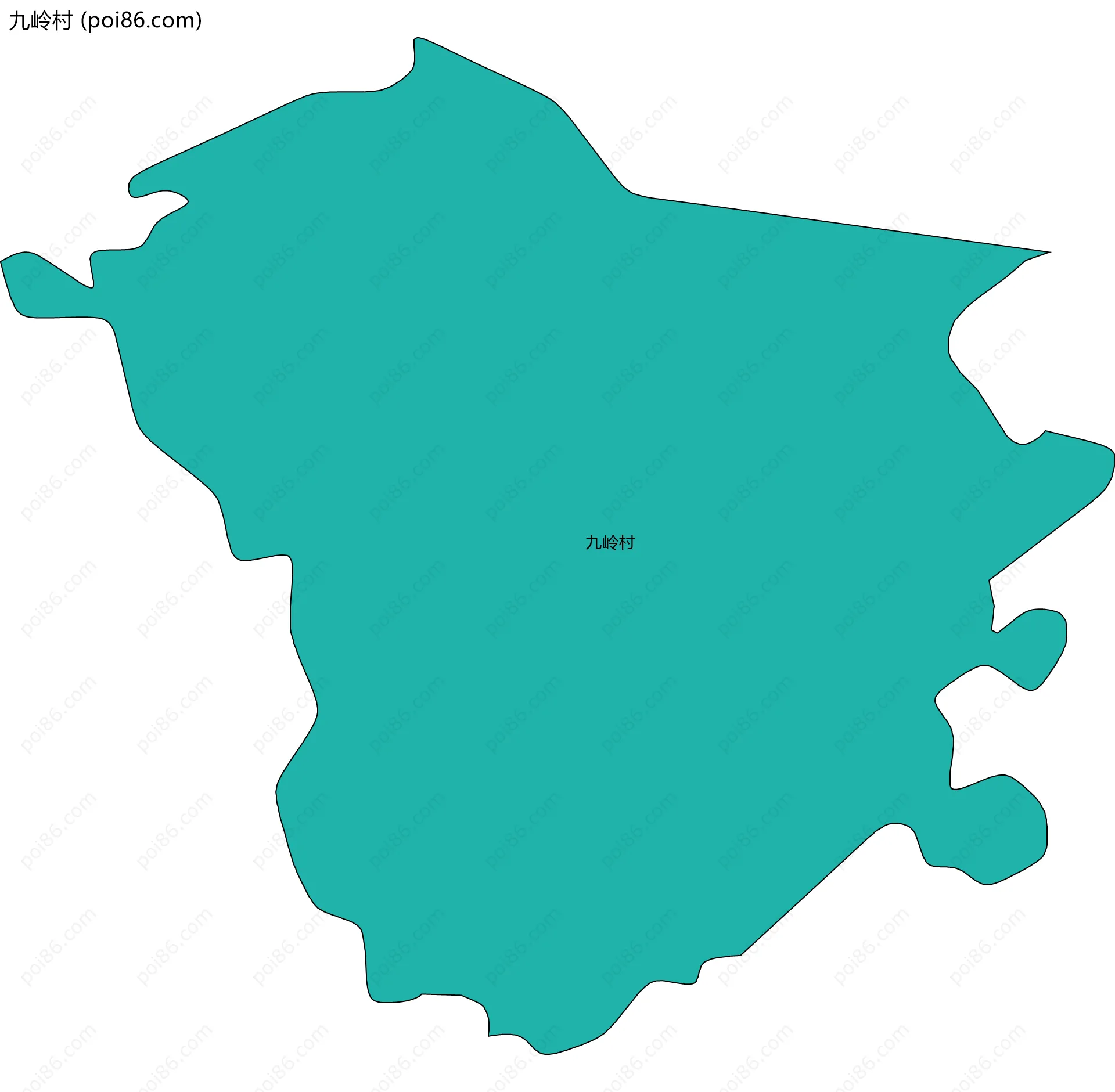 九岭村边界地图