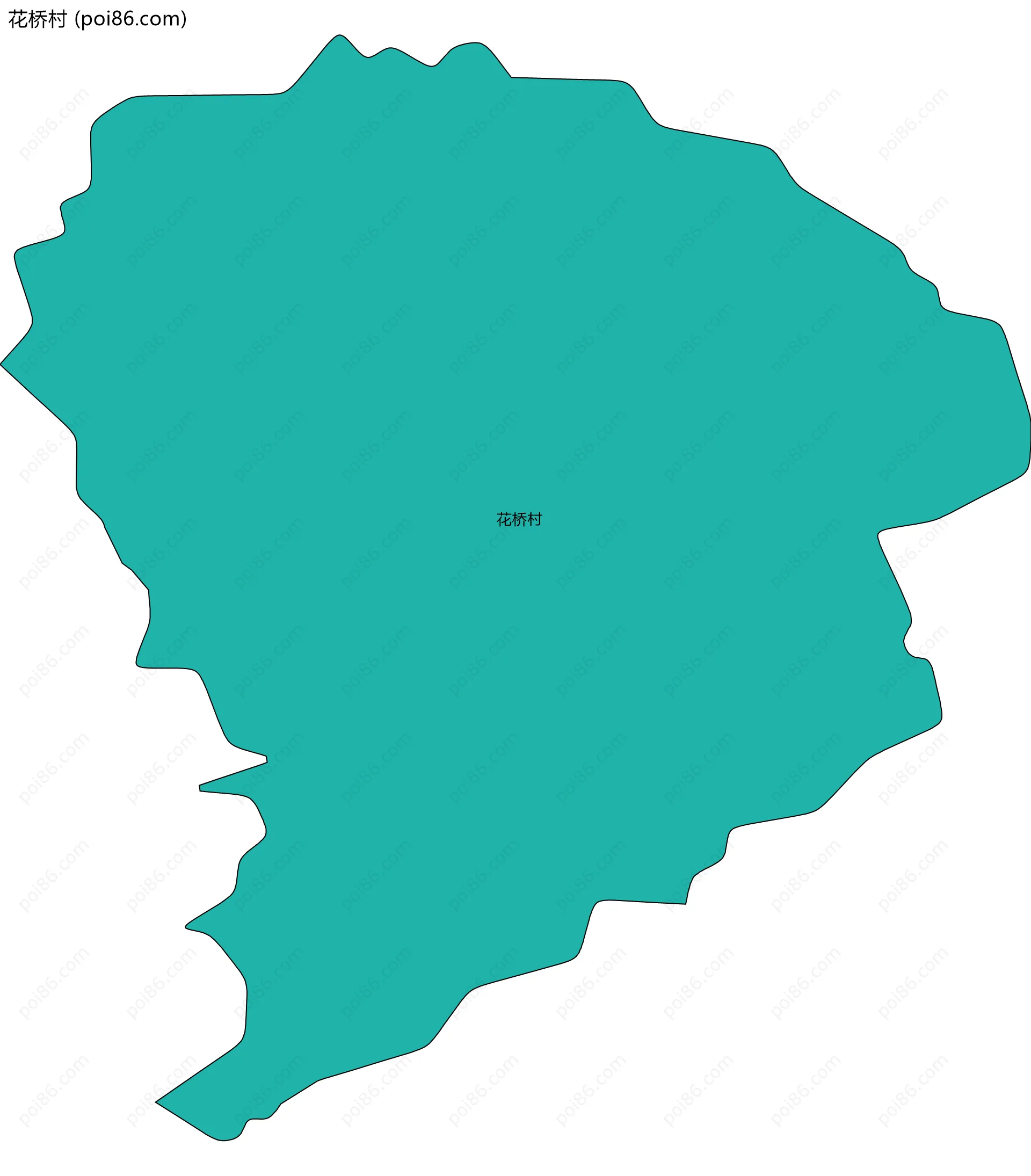 花桥村边界地图