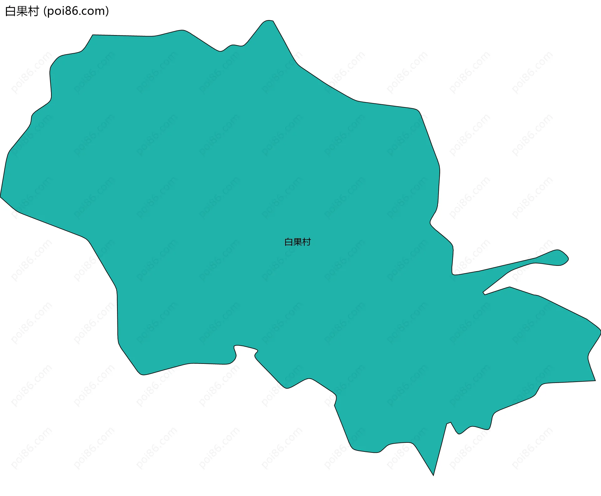 白果村边界地图