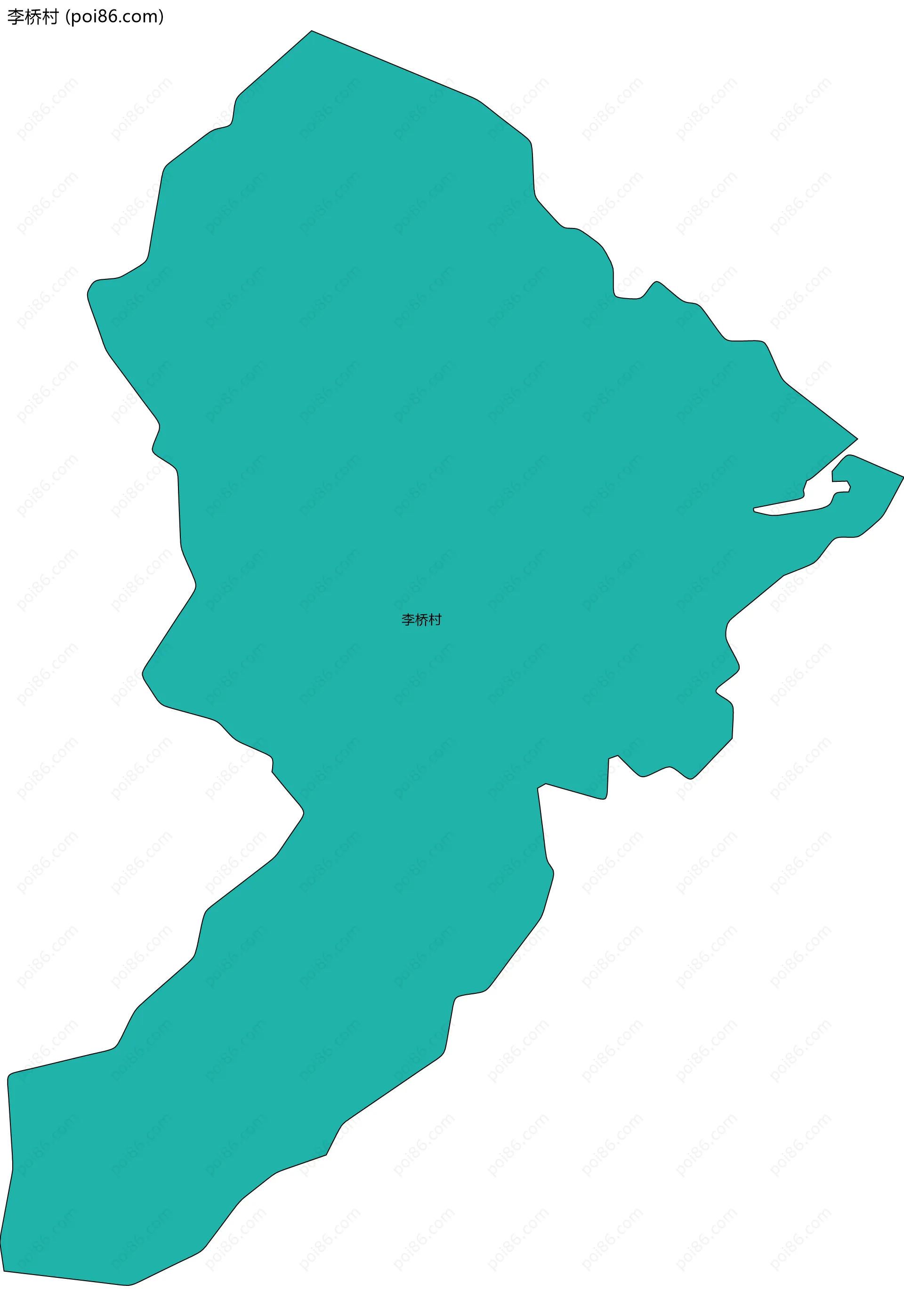 李桥村边界地图