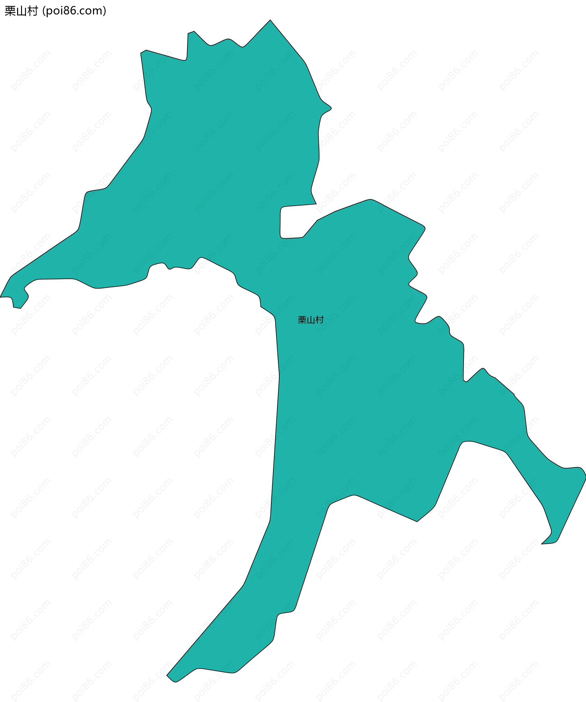 栗山村边界地图